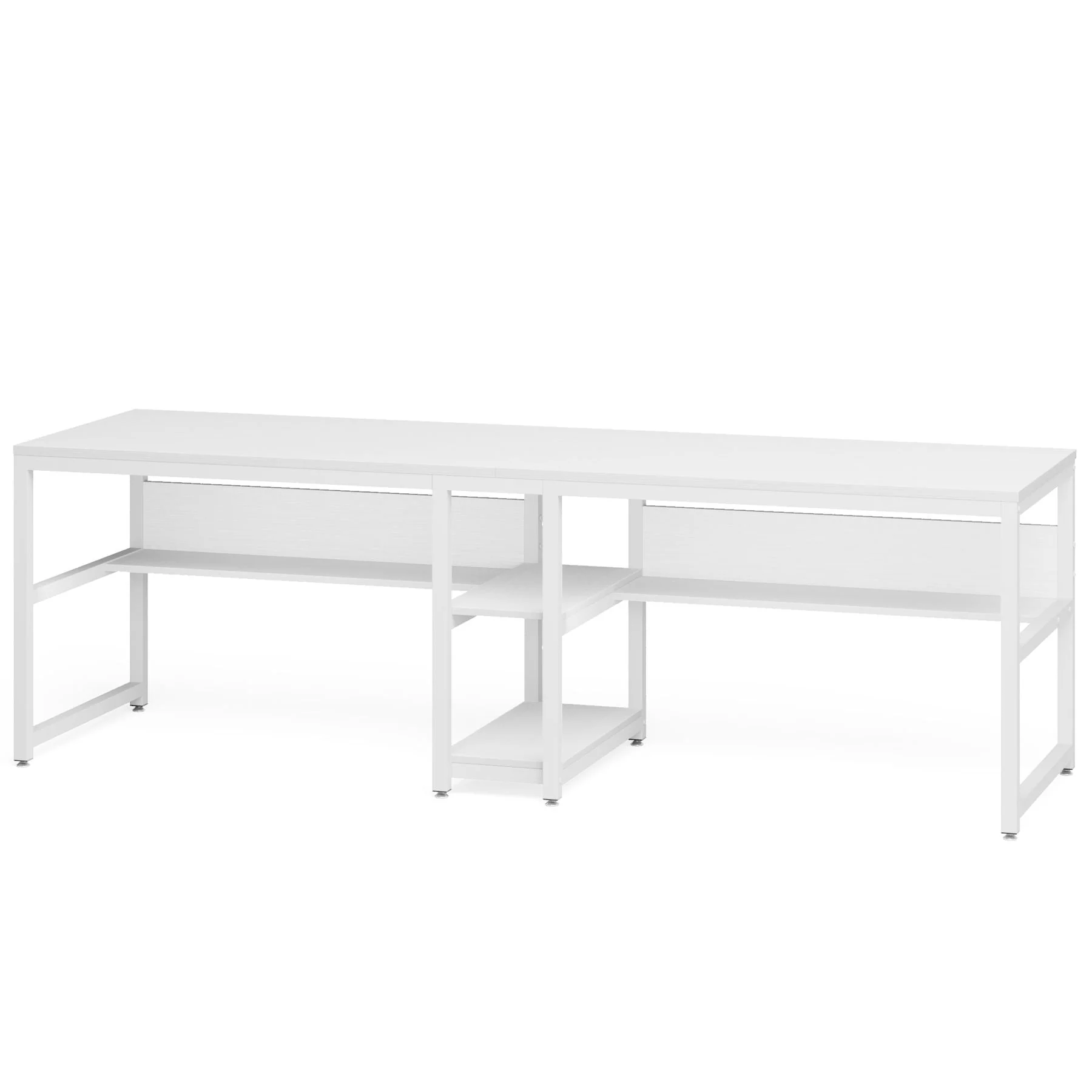 78.7" Two Person Desk, Double Computer Desk with Bookshelf - Image 14
