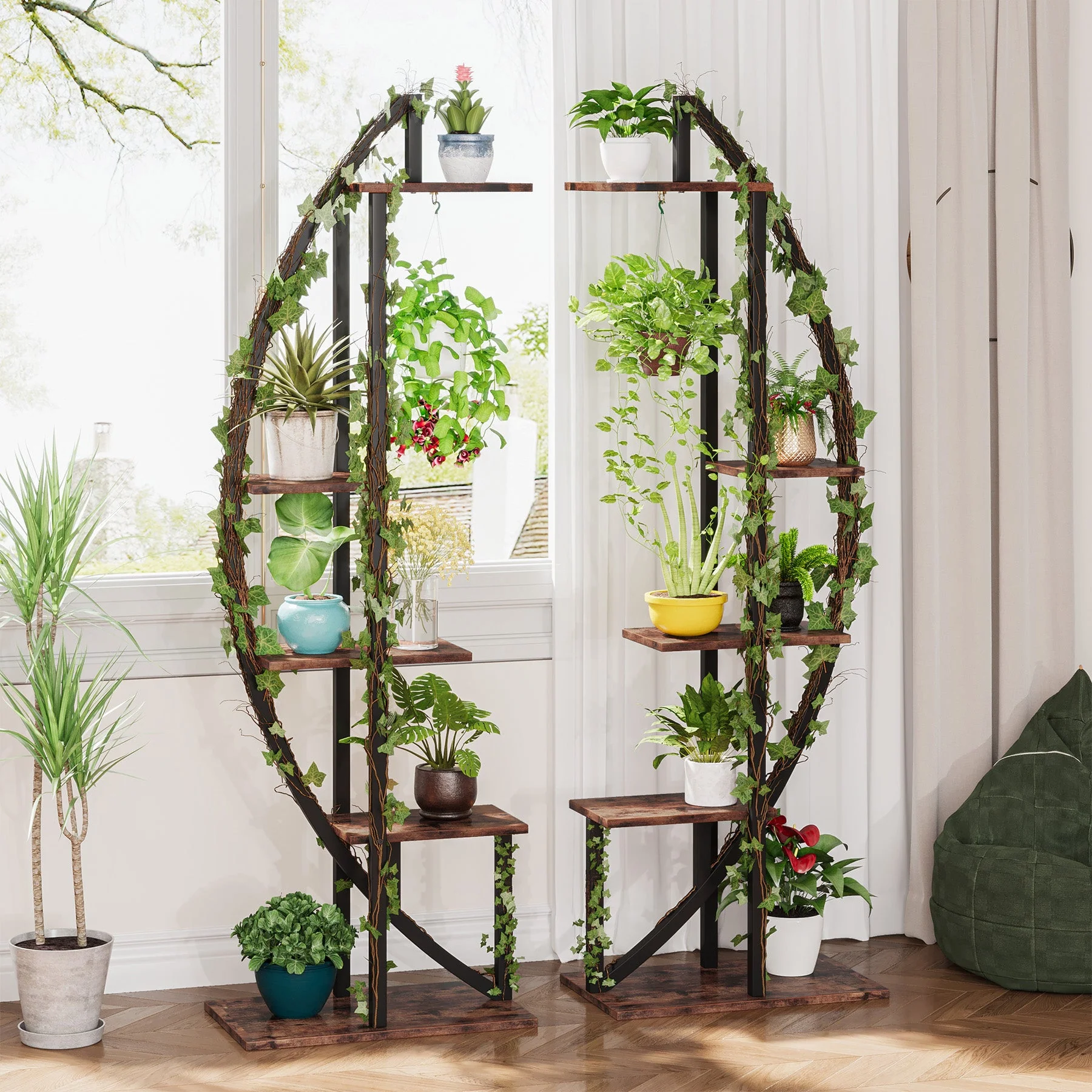 5-Tier Plant Stand Pack of 2, Multi-Layer Bonsai Flower Rack - Image 3