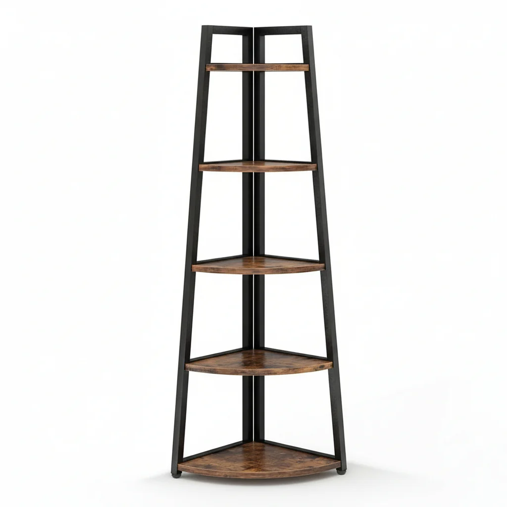 5-Tier Corner Shelf, 70" Tall Corner Ladder Shelf Small Bookshelf - Image 13