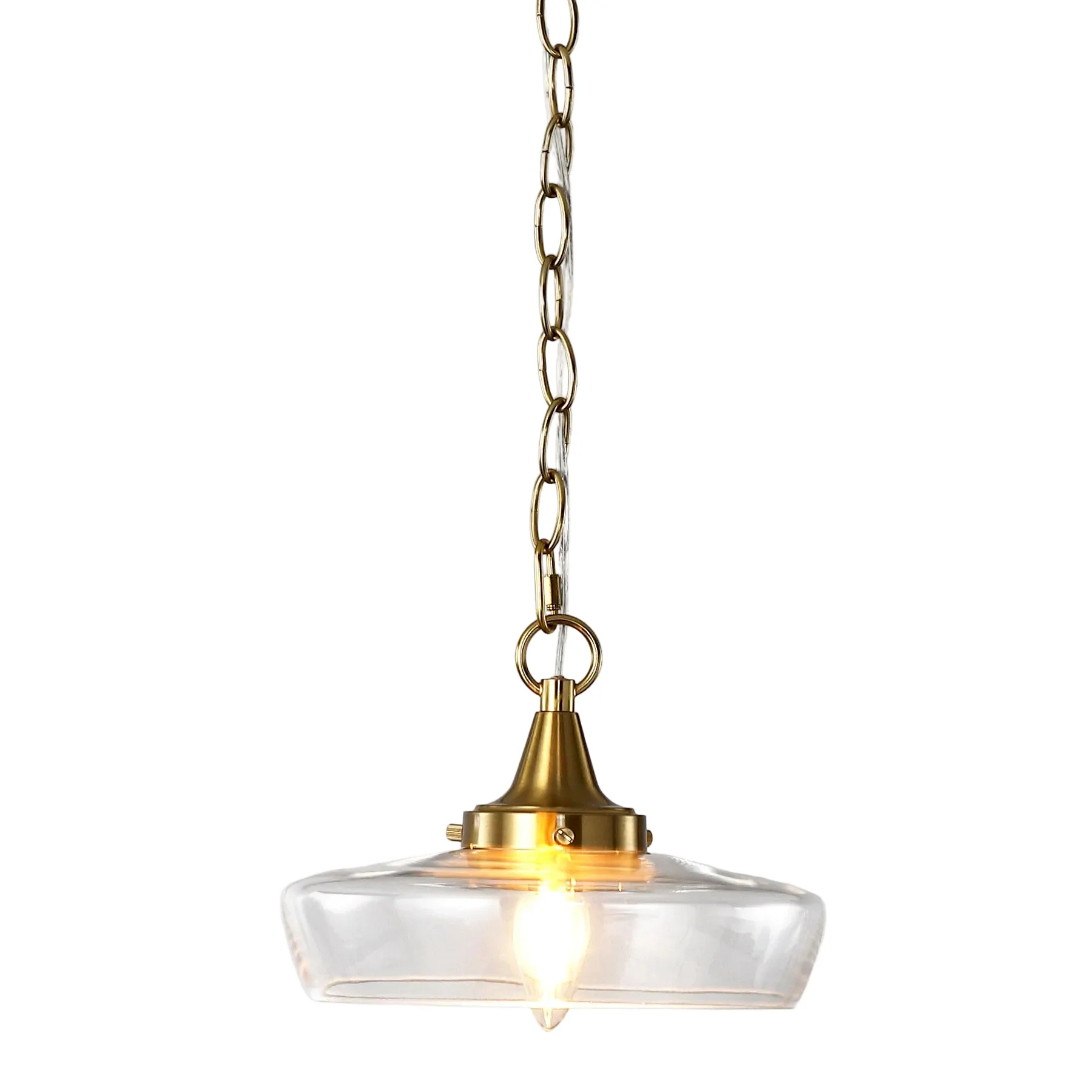 Elegant Light Fixture, 1-Light Glass Shade Pendant Light for Dining Room - Image 11