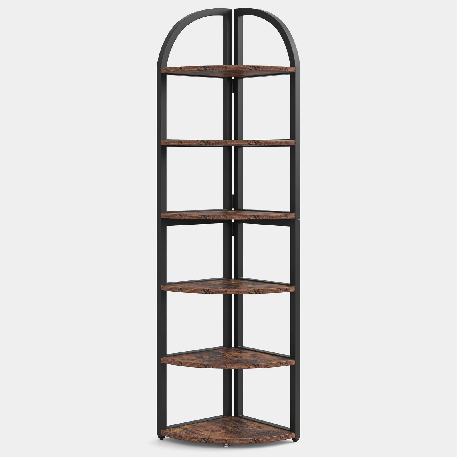 6-Tier Corner Shelf, 71 inch Tall Corner Bookshelf for Small Space - Image 8