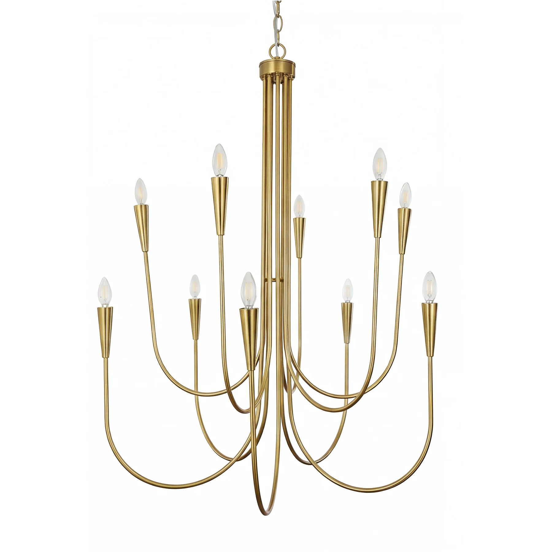 10-Light Modern Chandelier, U-Shaped Arms Pendant Light Fixture - Image 11