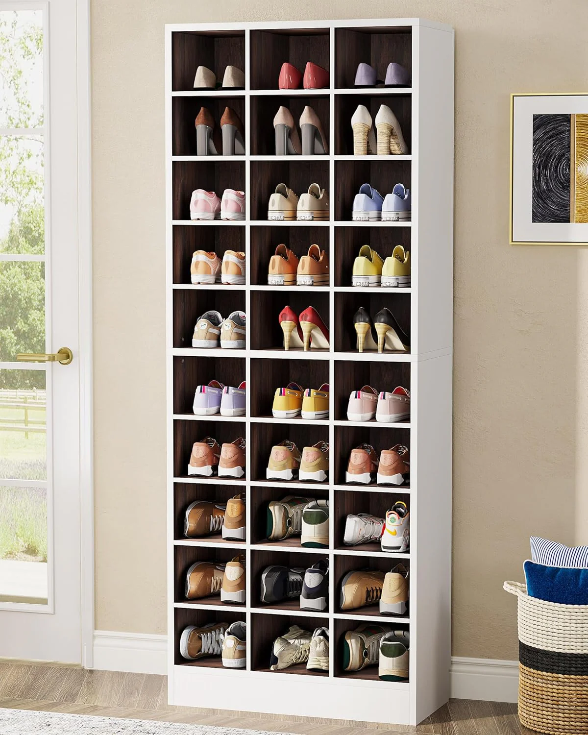 70.8" Freestanding Shoe Cabinet, 10-Tier Shoe Rack Storage Organizer with 30 Cubbies - Image 19