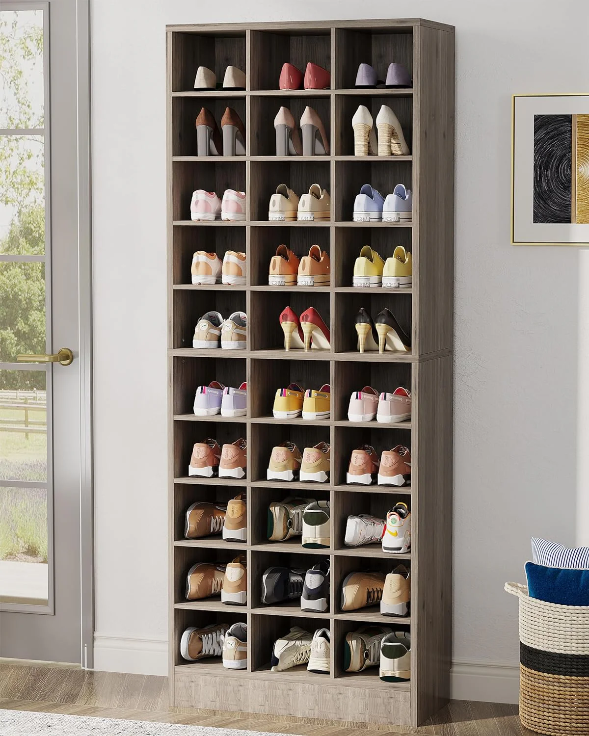 70.8" Freestanding Shoe Cabinet, 10-Tier Shoe Rack Storage Organizer with 30 Cubbies - Image 22