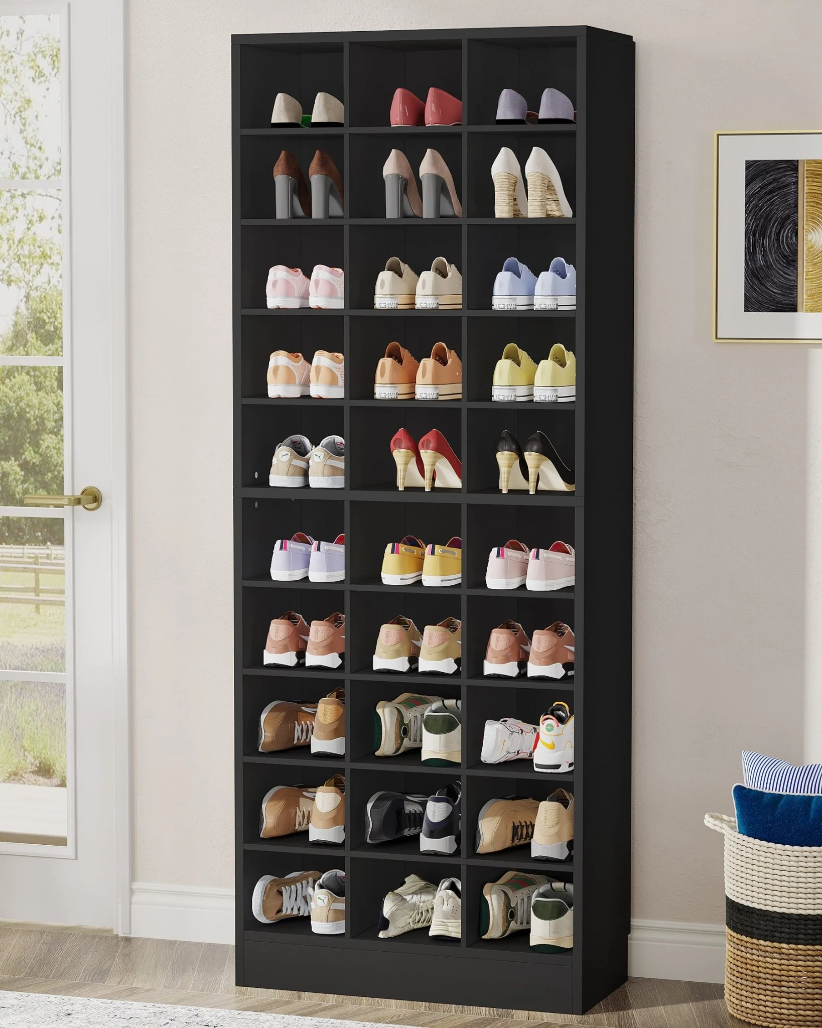 70.8" Freestanding Shoe Cabinet, 10-Tier Shoe Rack Storage Organizer with 30 Cubbies - Image 24