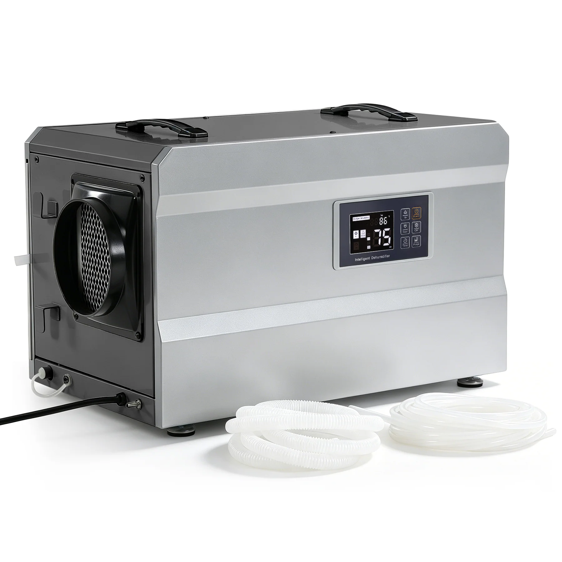 145 Pints Commercial Dehumidifier with Pump & Drain Hose for 1600 Sq. Ft, Auto Defrost, Washable Filter
