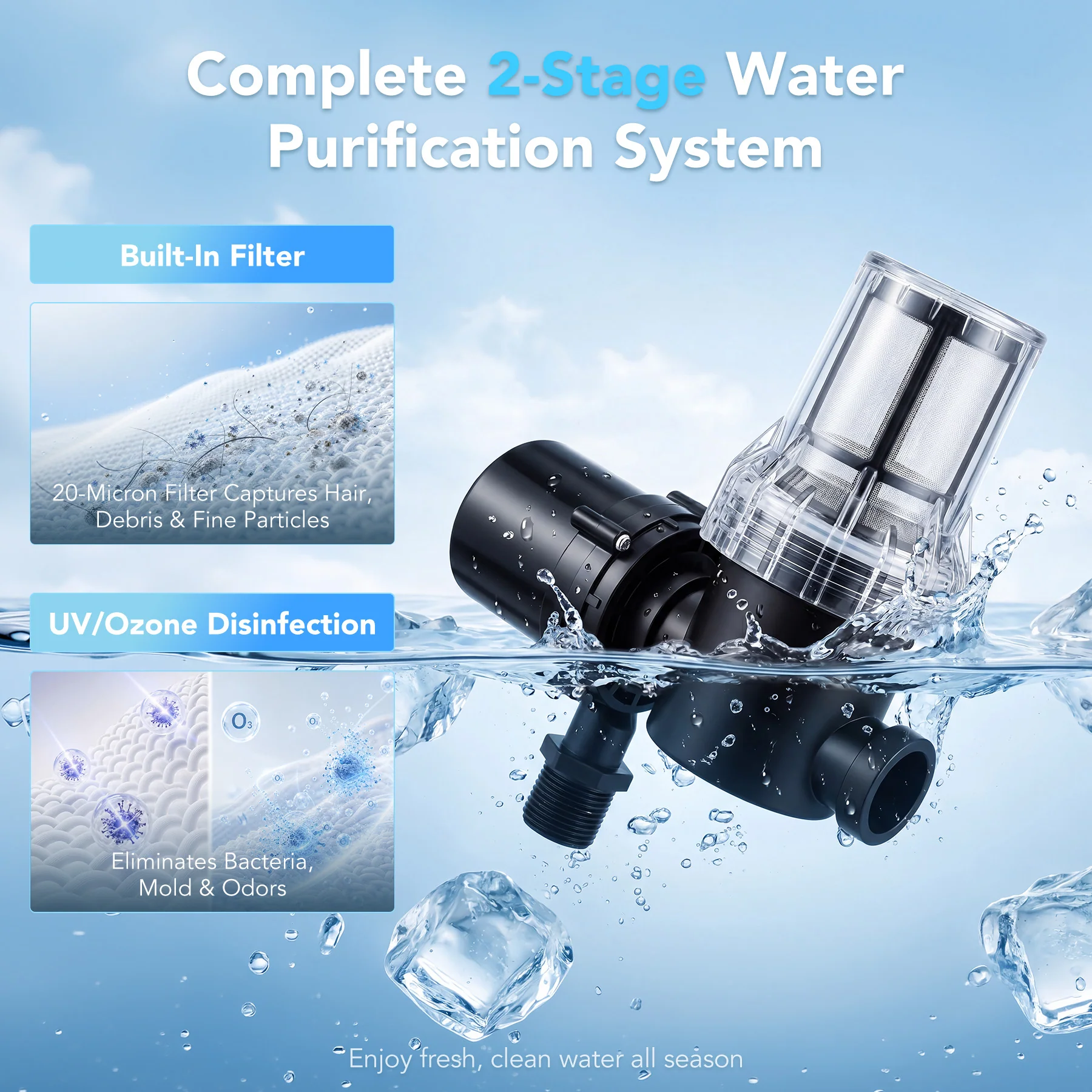 1HP All-in-One Ice Bath Chiller – APP & Manual Dual Control Cools 300L to 37.4°F in 4.5 Hrs - Image 7