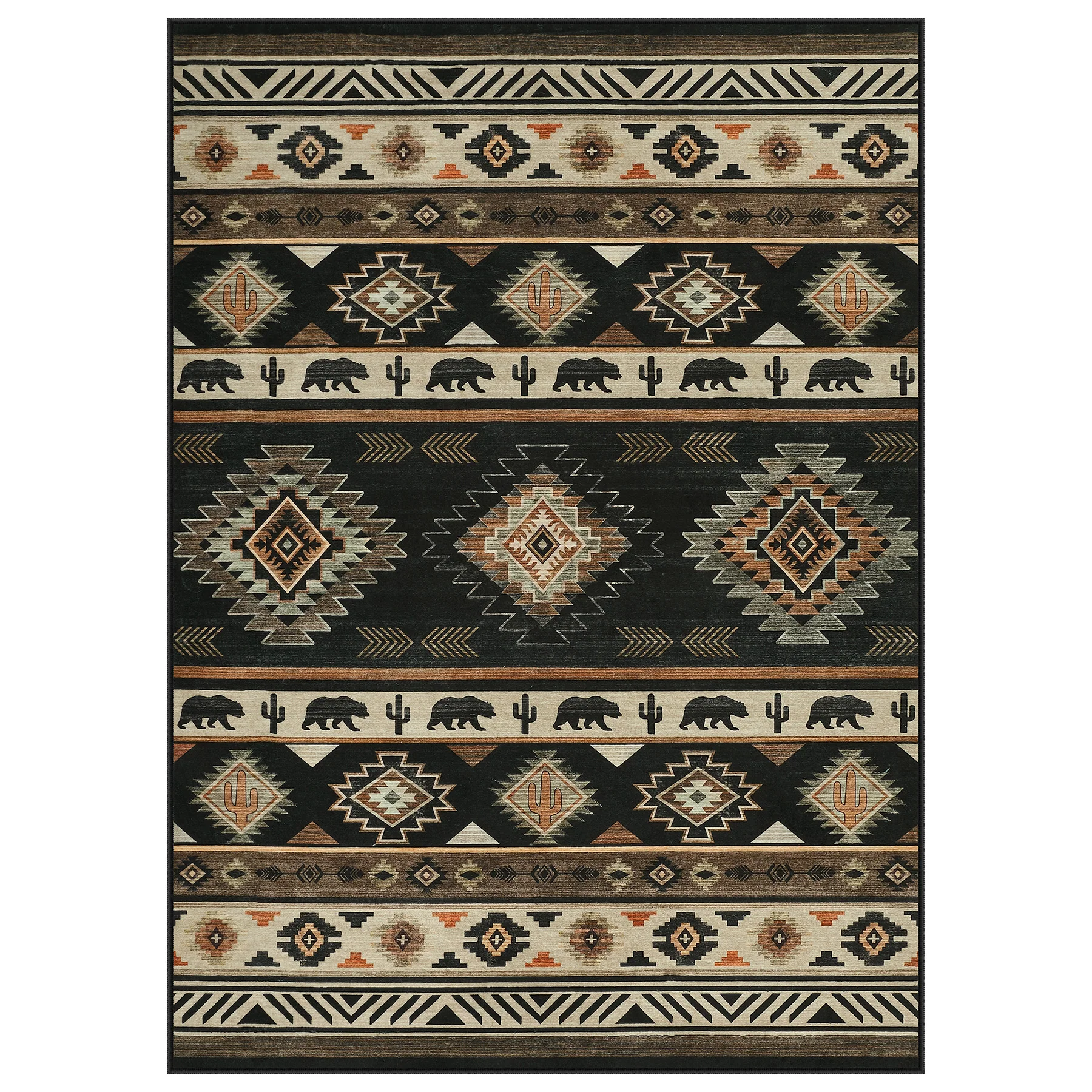 2.5x8/5x7 Boho Southwestern Area Rug, Soft Washable Non Skid Runners Rugs, Aztec Tribal Indoor Carpet for Home Decor - Image 12