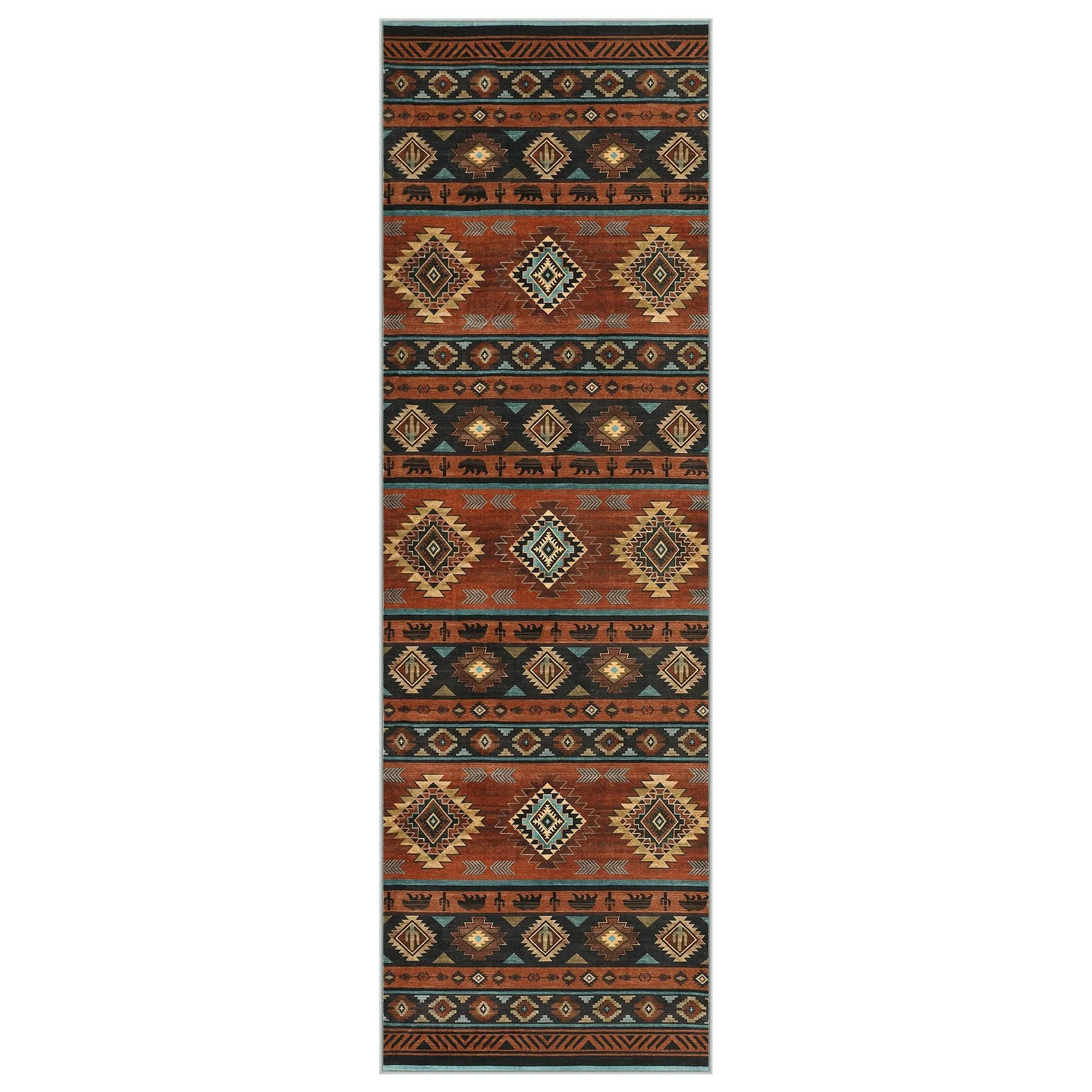 2.5x8/5x7 Boho Southwestern Area Rug, Soft Washable Non Skid Runners Rugs, Aztec Tribal Indoor Carpet for Home Decor - Image 21