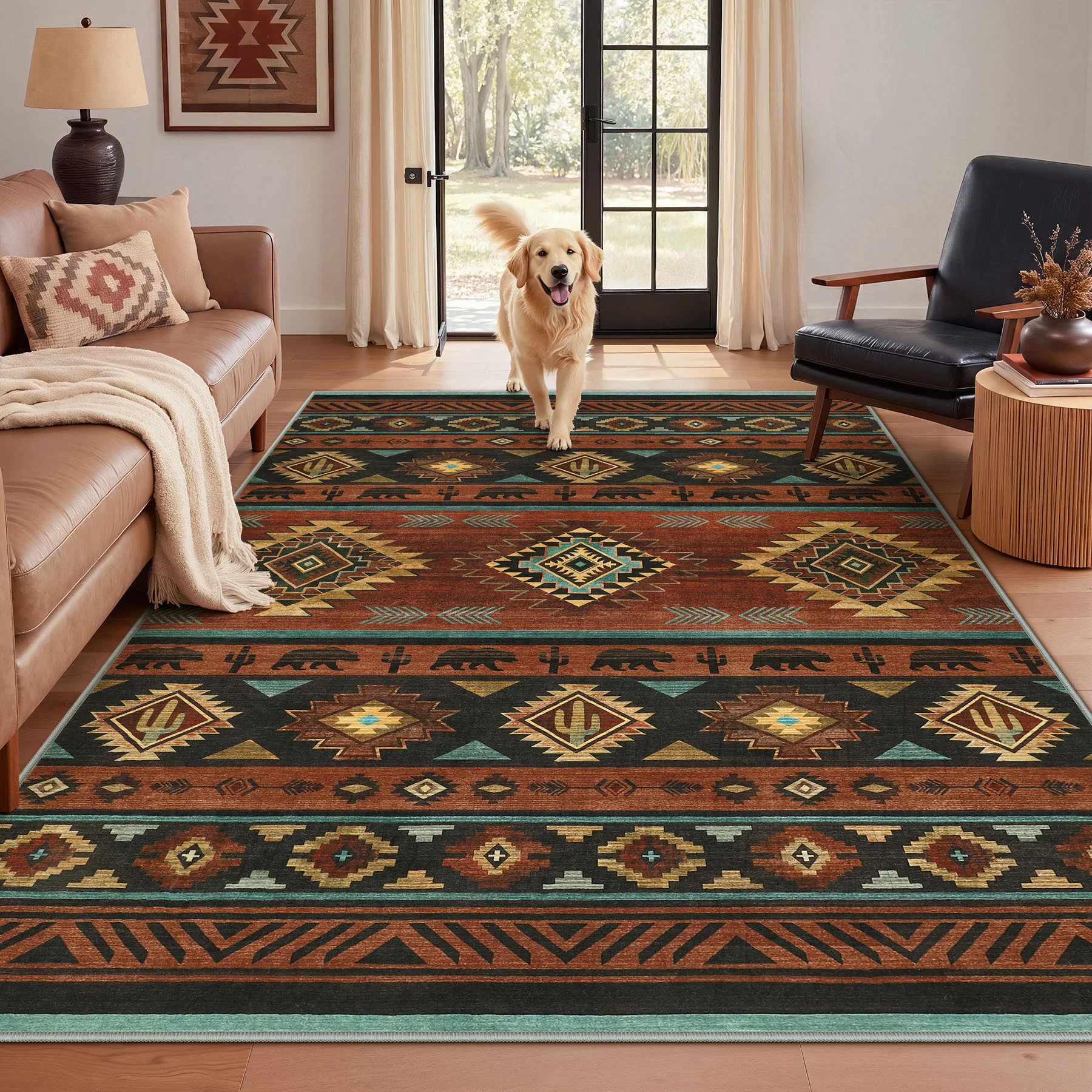 2.5x8/5x7 Boho Southwestern Area Rug, Soft Washable Non Skid Runners Rugs, Aztec Tribal Indoor Carpet for Home Decor - Image 22