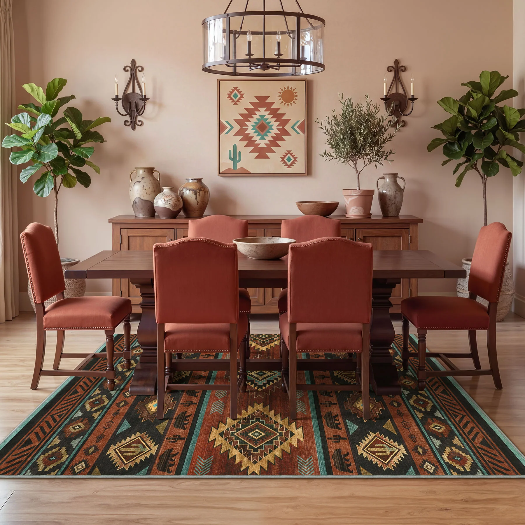 2.5x8/5x7 Boho Southwestern Area Rug, Soft Washable Non Skid Runners Rugs, Aztec Tribal Indoor Carpet for Home Decor - Image 25