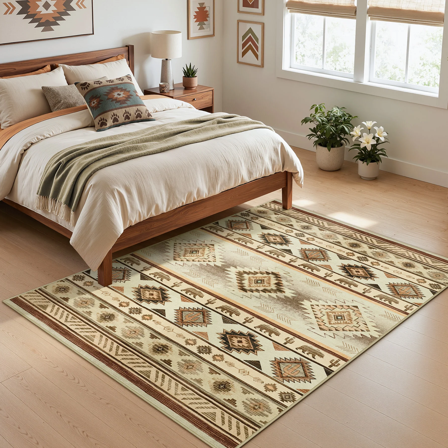 2.5x8/5x7 Boho Southwestern Area Rug, Soft Washable Non Skid Runners Rugs, Aztec Tribal Indoor Carpet for Home Decor - Image 38