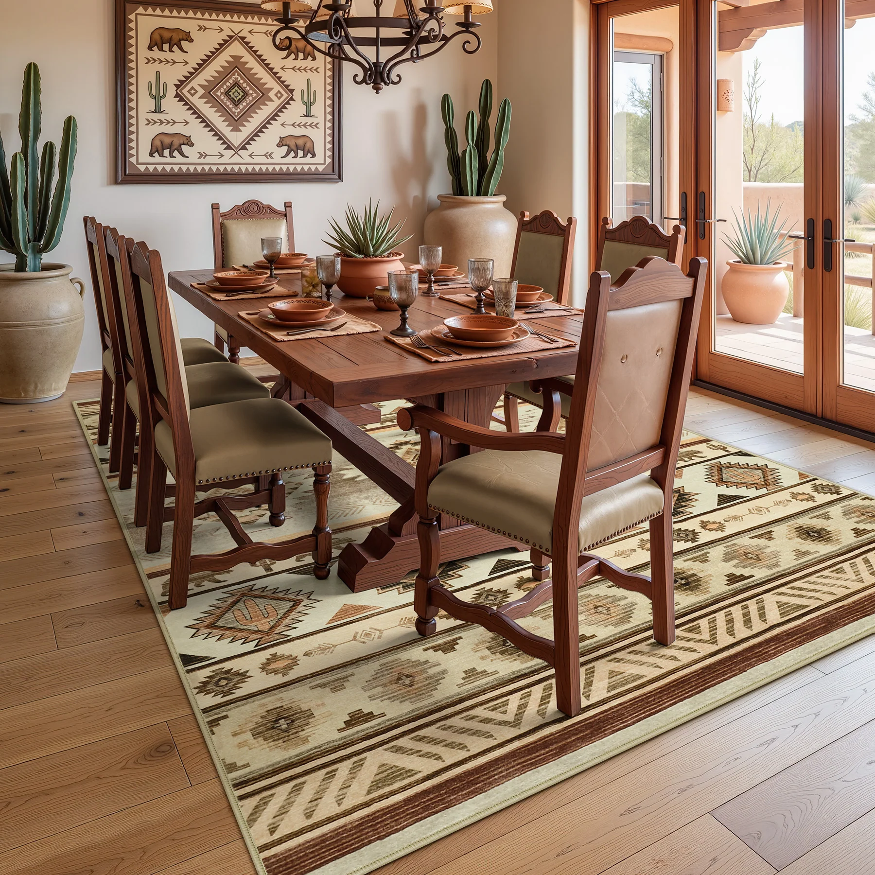2.5x8/5x7 Boho Southwestern Area Rug, Soft Washable Non Skid Runners Rugs, Aztec Tribal Indoor Carpet for Home Decor - Image 39