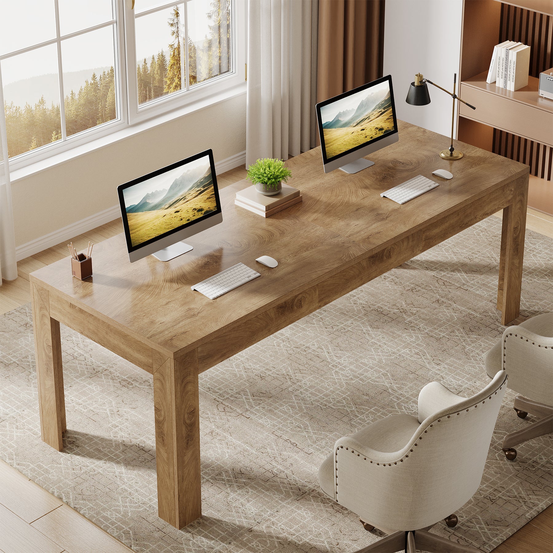 78.7" Executive Desk, 2-Person Desk Computer Office Desk Workstation