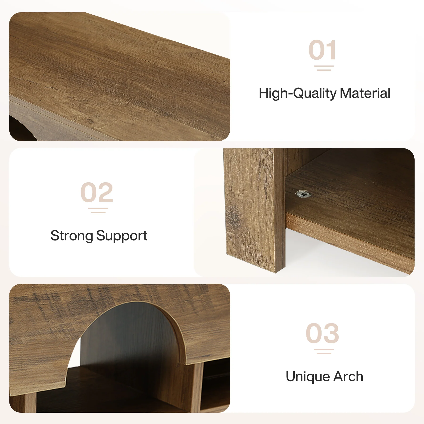 63" Entryway Bench, 2-Tier Narrow Shoe Storage Bench with Arched Cubbies - Image 8