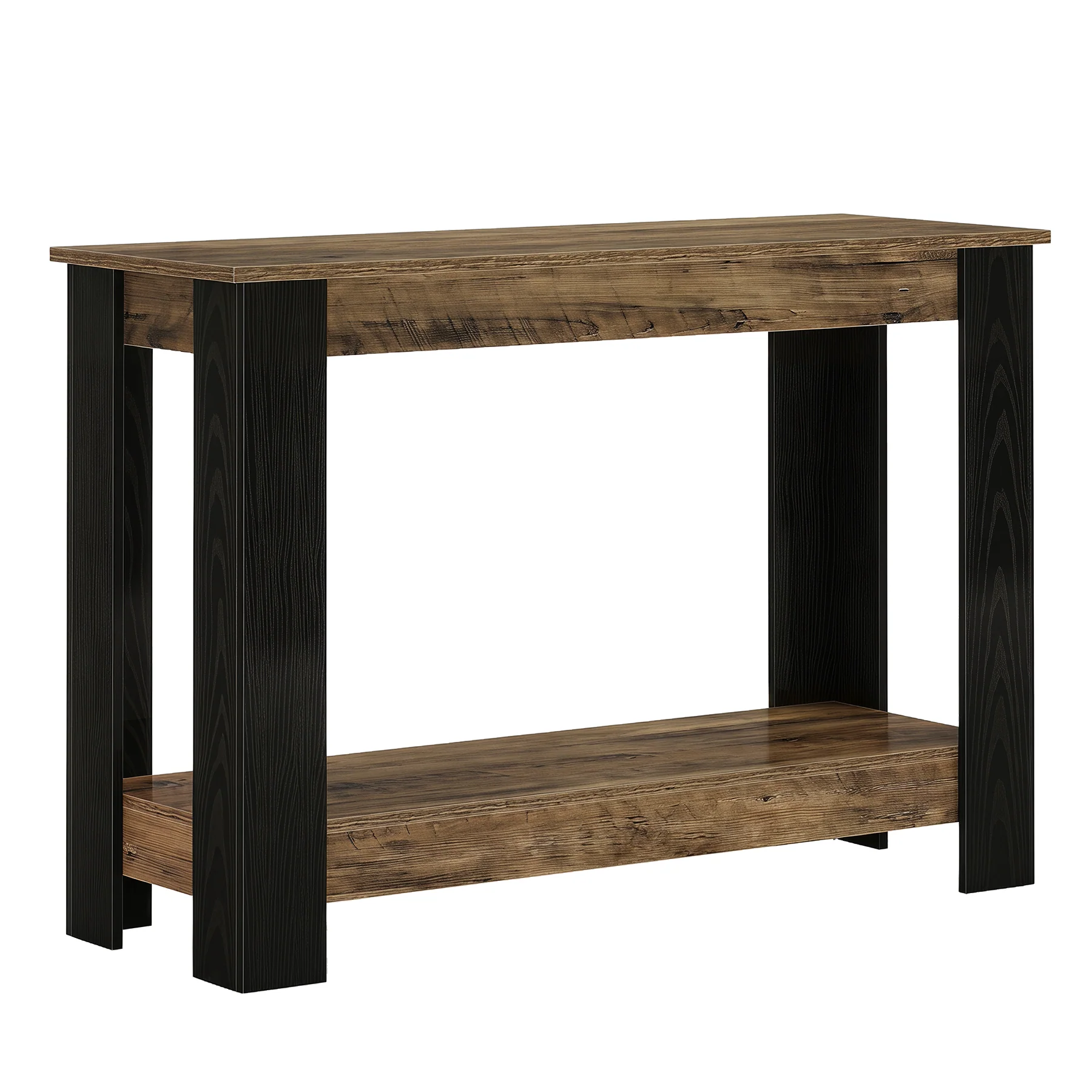 41" Industrial Console Table, 2-Tier Narrow Sofa Table Accent Furniture - Image 9