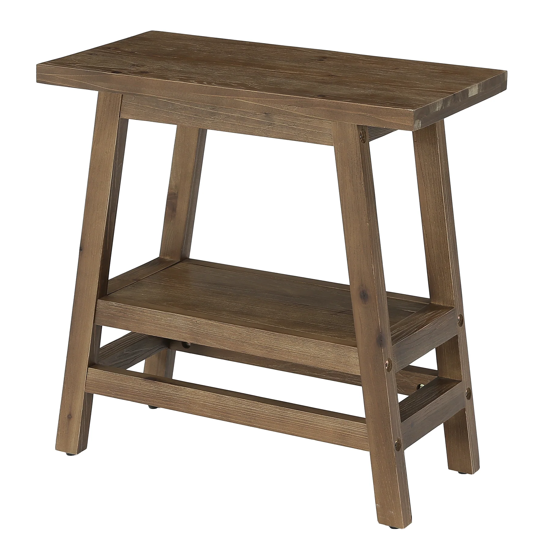 2-Tier Small Side Table, Farmhouse Rectangular Nightstand for Living Room, Bedroom - Image 9