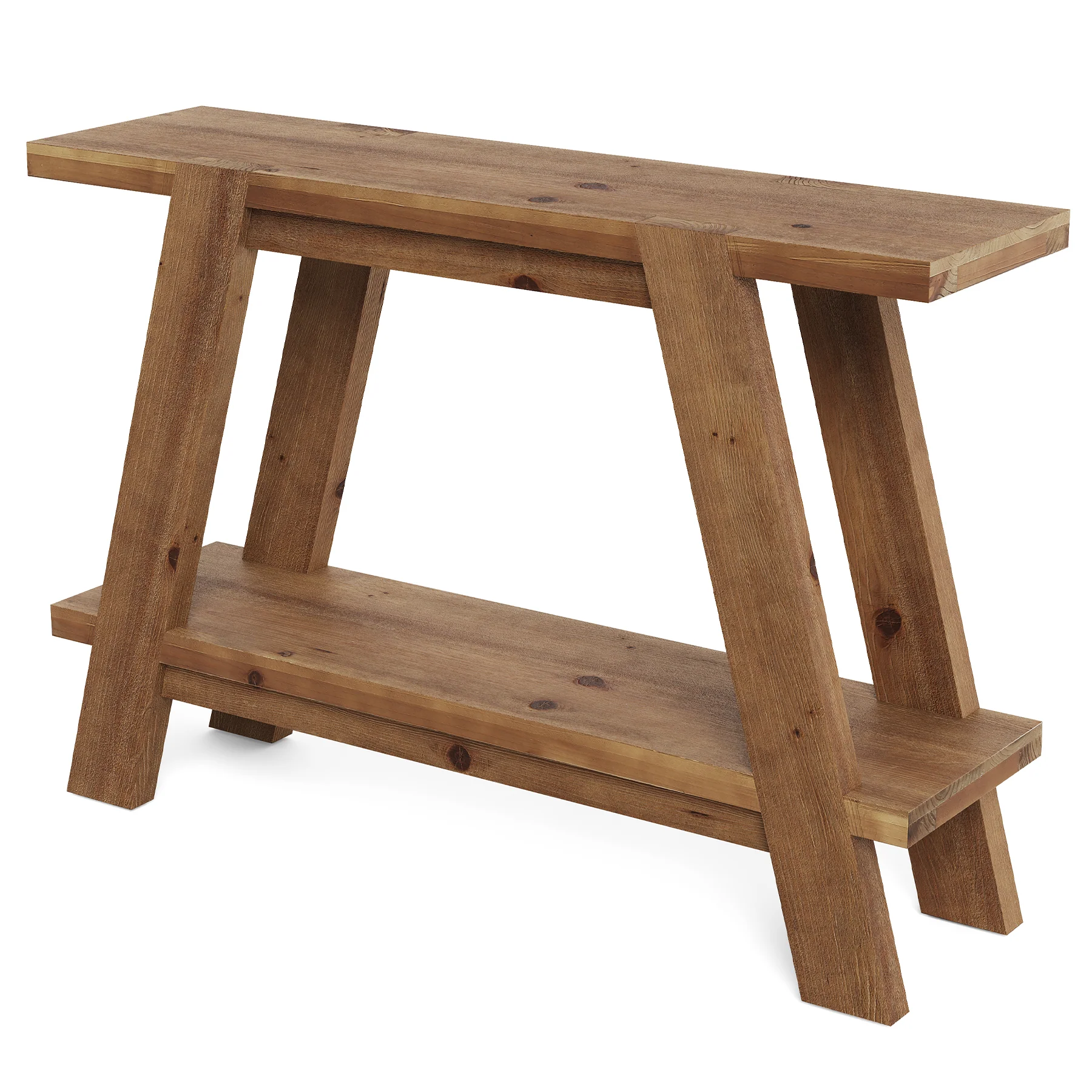 43" Narrow Console Table, 2-Tier Solid Wood Sofa Entryway Table - Image 10