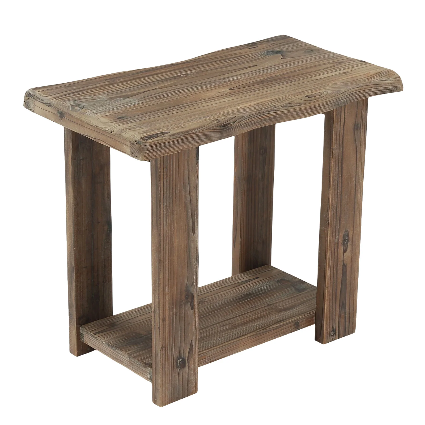 2-Tier Solid Wood End Table, Rectangle Side Table Nightstands for Living Room, Bedroom - Image 8