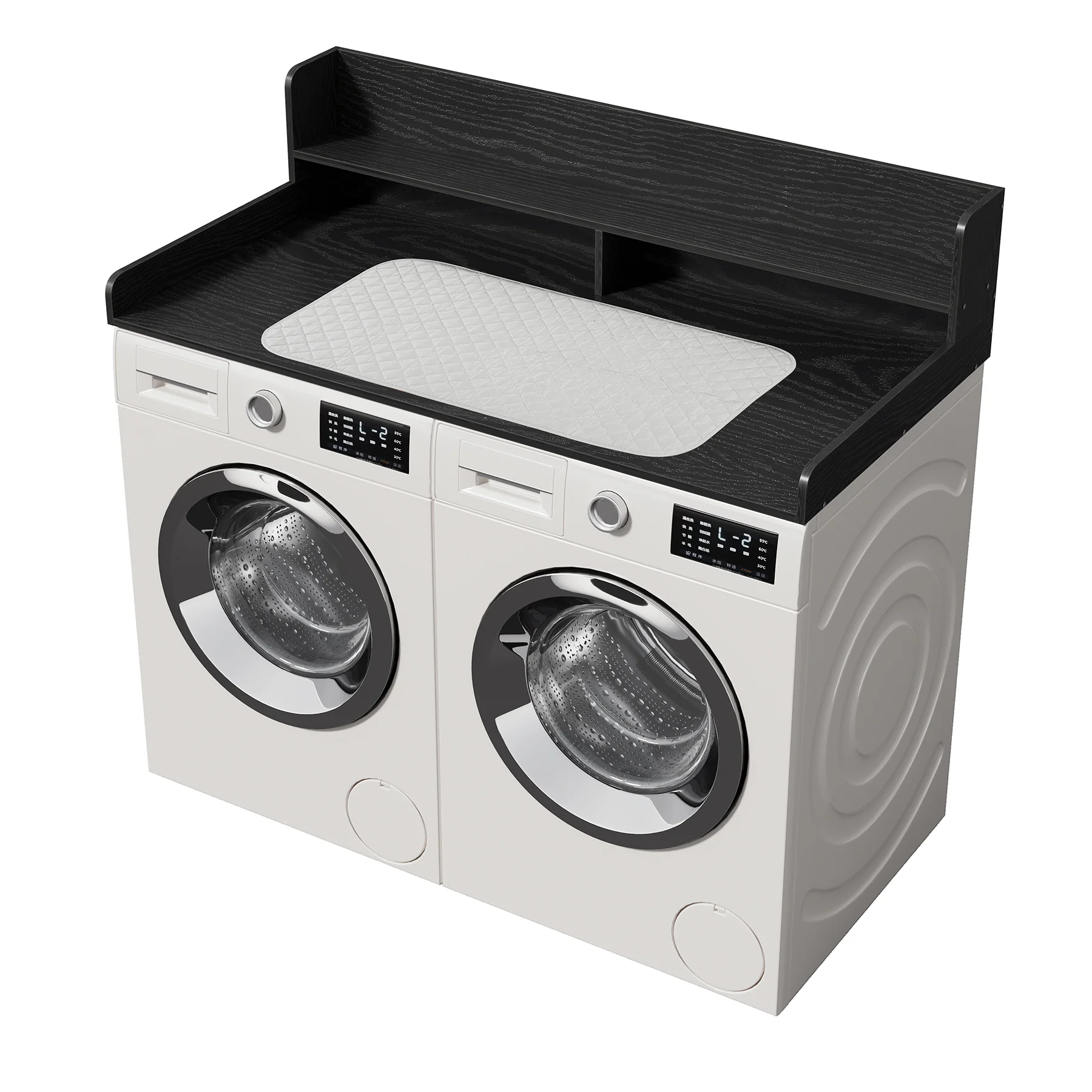 2-Tier Washer Dryer Countertop with Ironing Mat for Laundry Room Organization, Waterproof, Stain-Resistant - Image 14