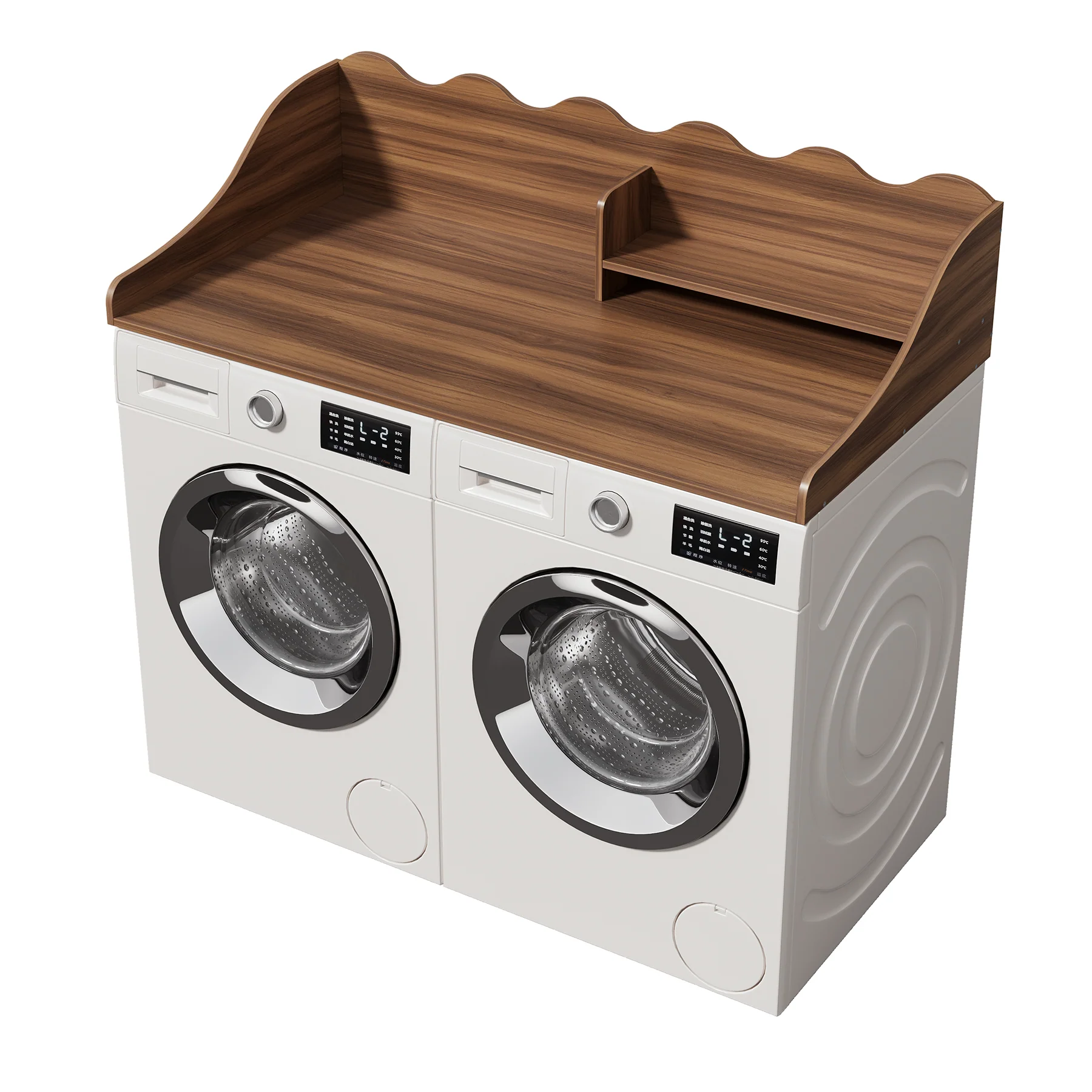 2-Tier Washer Dryer Countertop with Shelf, Wave Edge Laundry Topper for Laundry Room Organization - Image 10