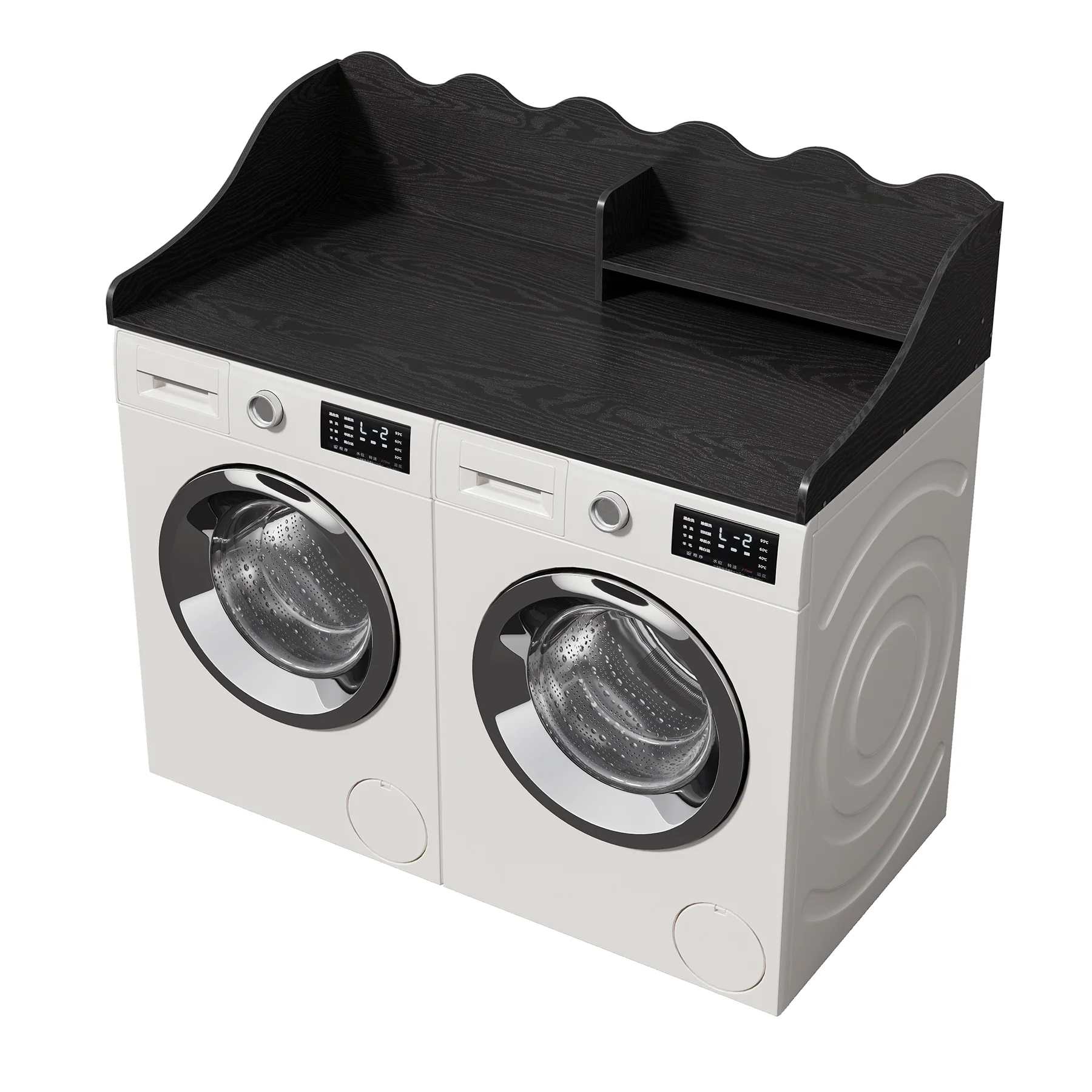 2-Tier Washer Dryer Countertop with Shelf, Wave Edge Laundry Topper for Laundry Room Organization - Image 13