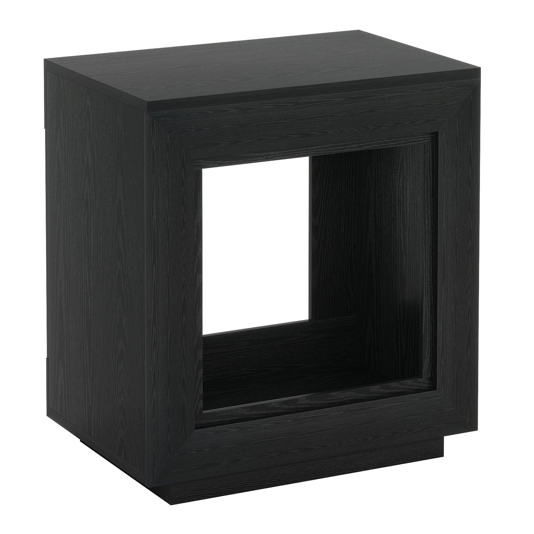 Wood End Table, Square Side Table Nightstands with Storage - Image 11