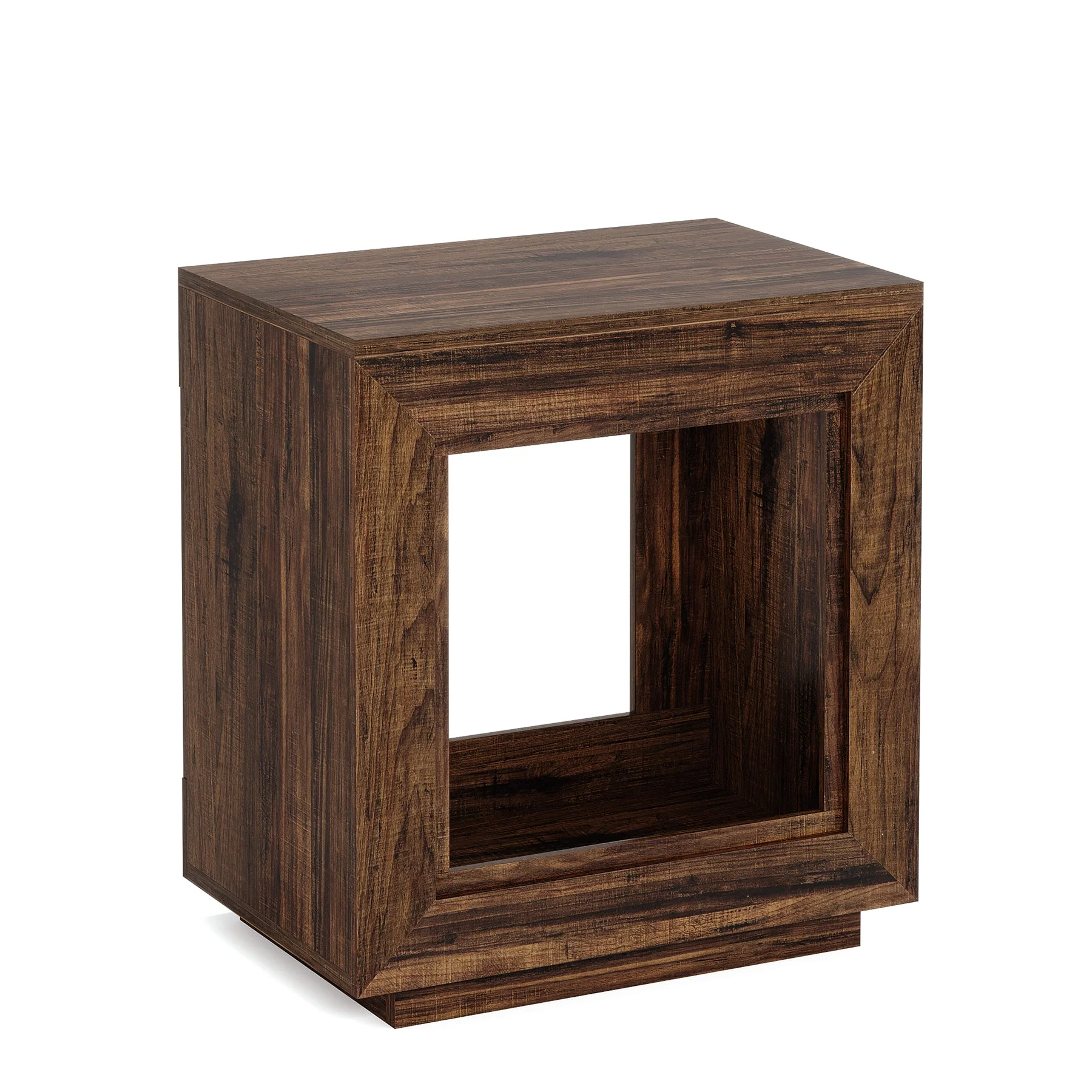 Wood End Table, Square Side Table Nightstands with Storage - Image 14