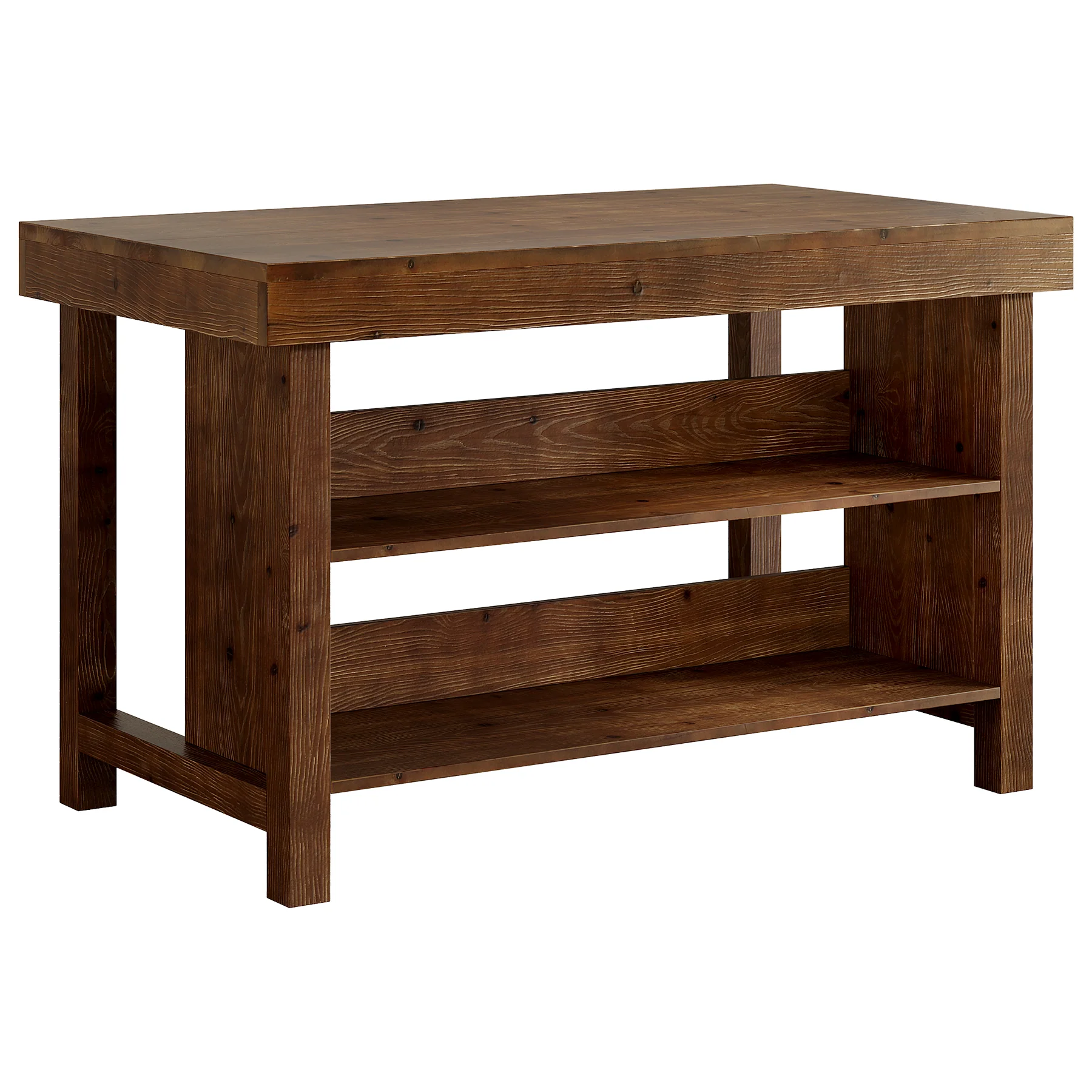 55" Wood Kitchen Island, 3-Tier Farmhouse Counter Height Coffee Bar - Image 10