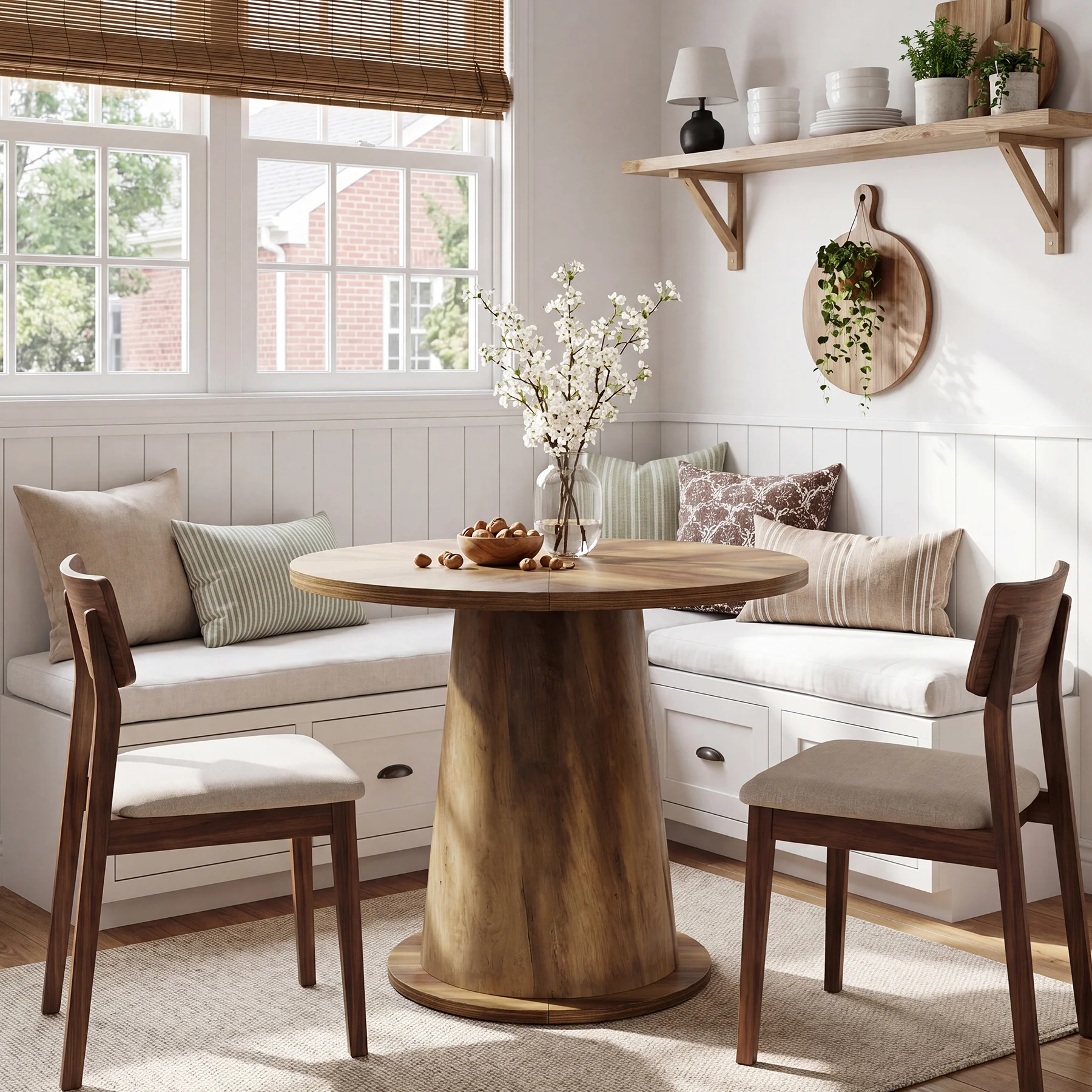 31.5" Small Round Dining Table, Kitchen Table with Sturdy Base for 2-4 People - Image 5