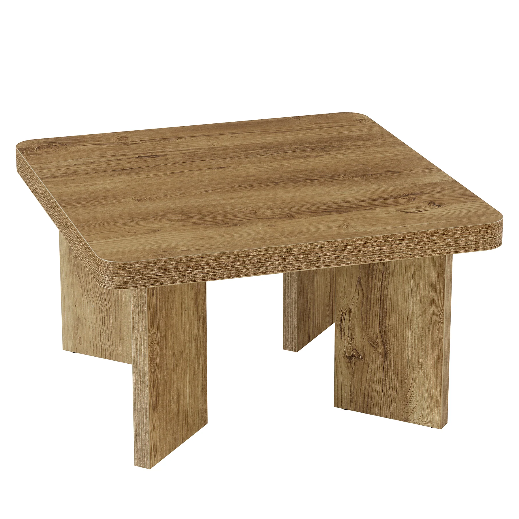 Tribesigns 31.5-Inch Farmhouse Coffee Table with Thickened Tabletop, Square Wood Center Table for Small Spaces - Image 10