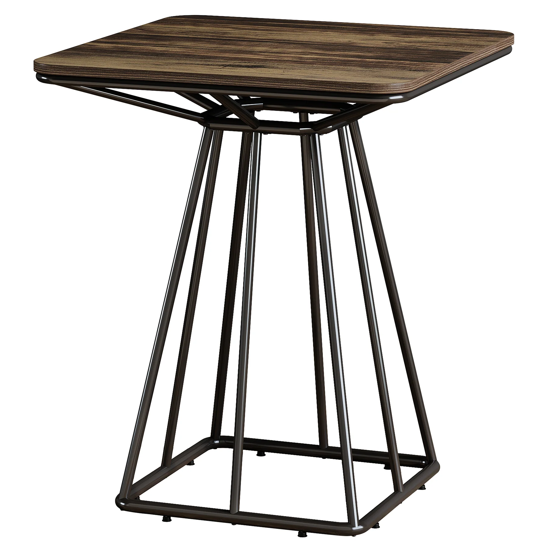 31.5" Square Bar Table, Industrial Counter Height Bistro Dining Tables - Image 9