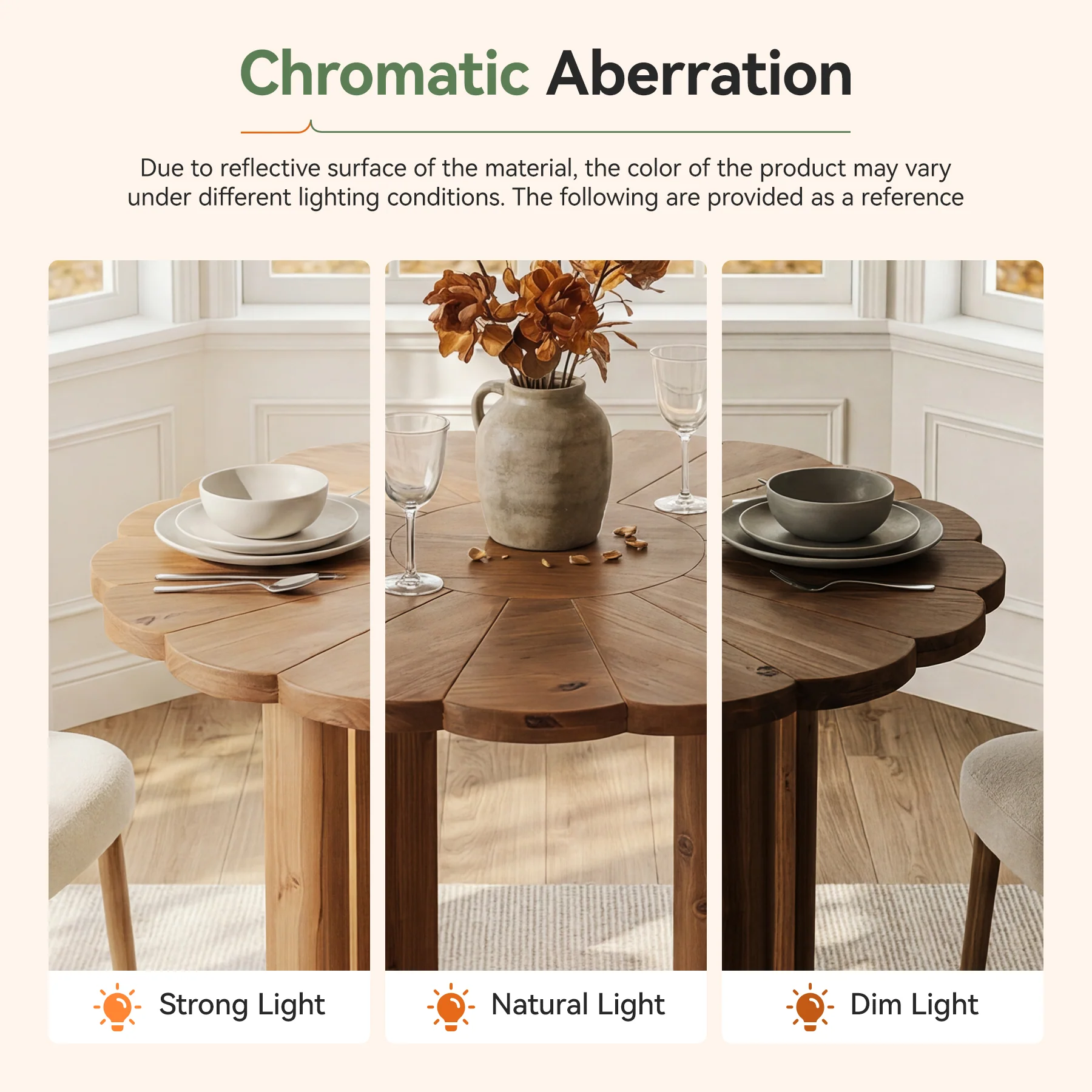 31.5" Solid Wood Round Dining Table,  Farmhouse Kitchen Table for 2-4 - Image 8