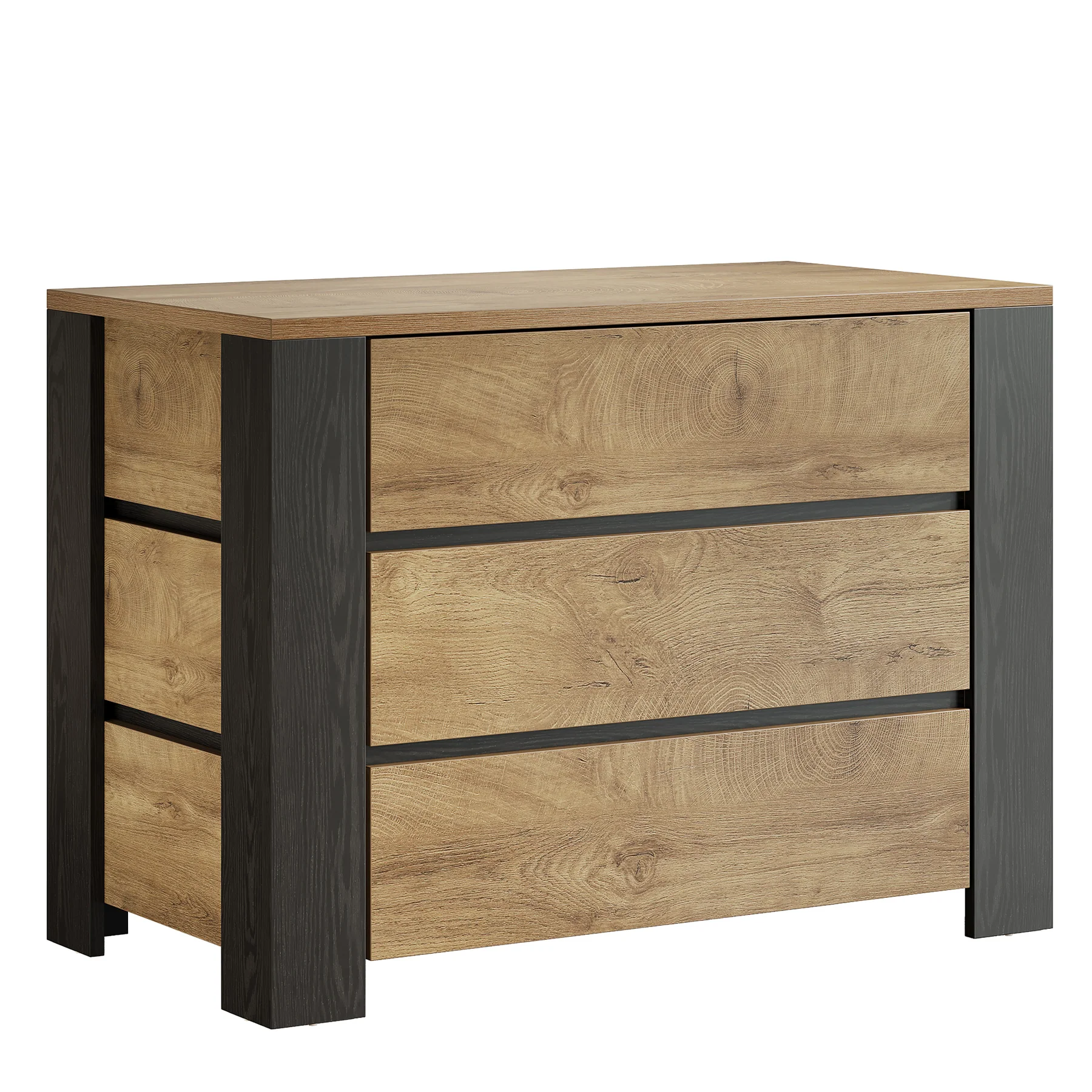 36" Oversized Nightstand, Large Bedside Table with 3 Drawers Storage - Image 9