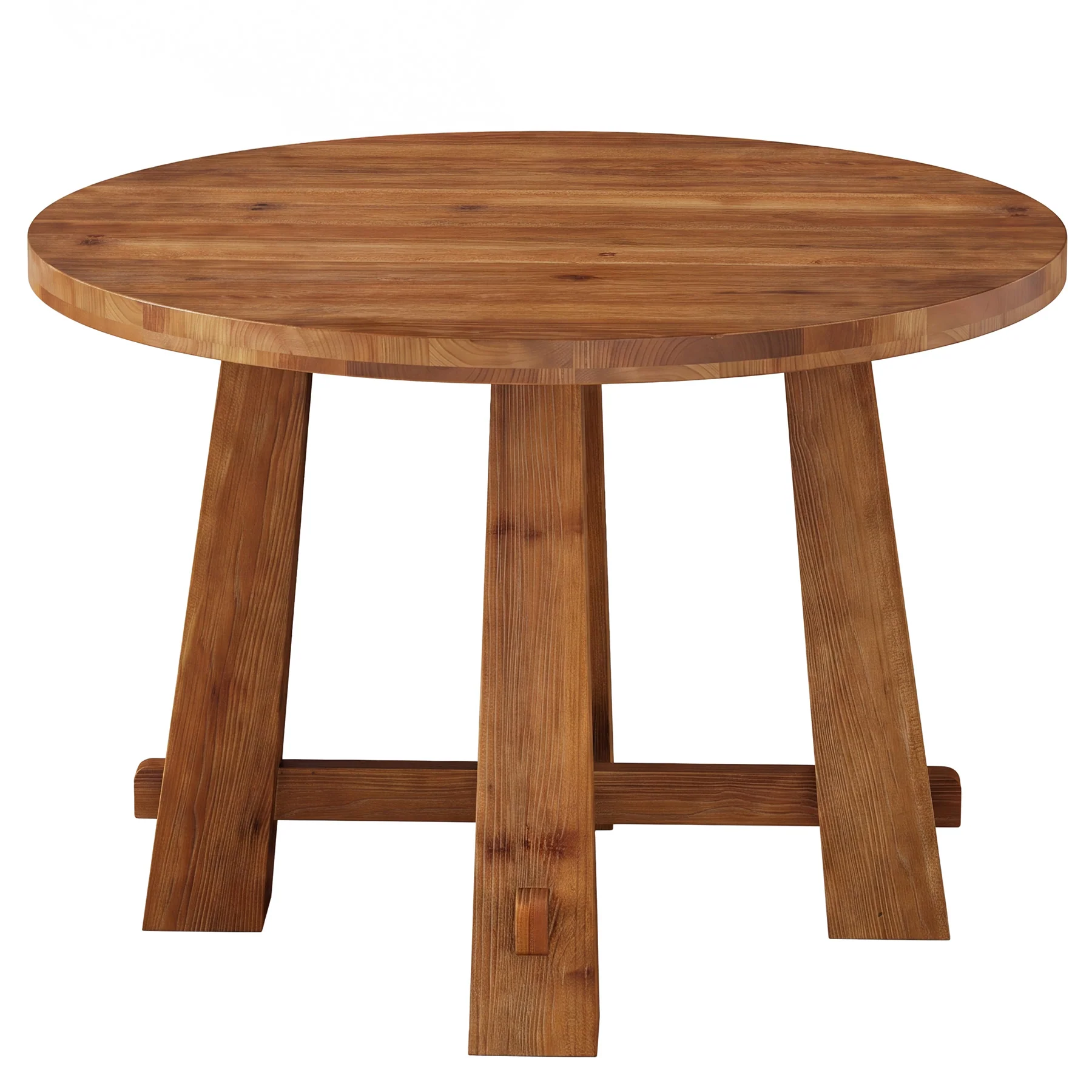 39.4" Solid Wood Round Dining Table, Farmhouse Kitchen Table for 2-4 People - Image 8