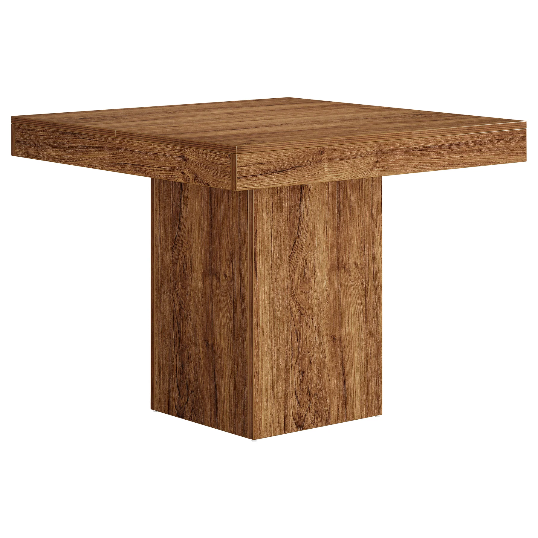 39" Square Dining Table, Farmhouse Kitchen Dinner Table with Sturdy Pedestal Base for 4 - Image 10