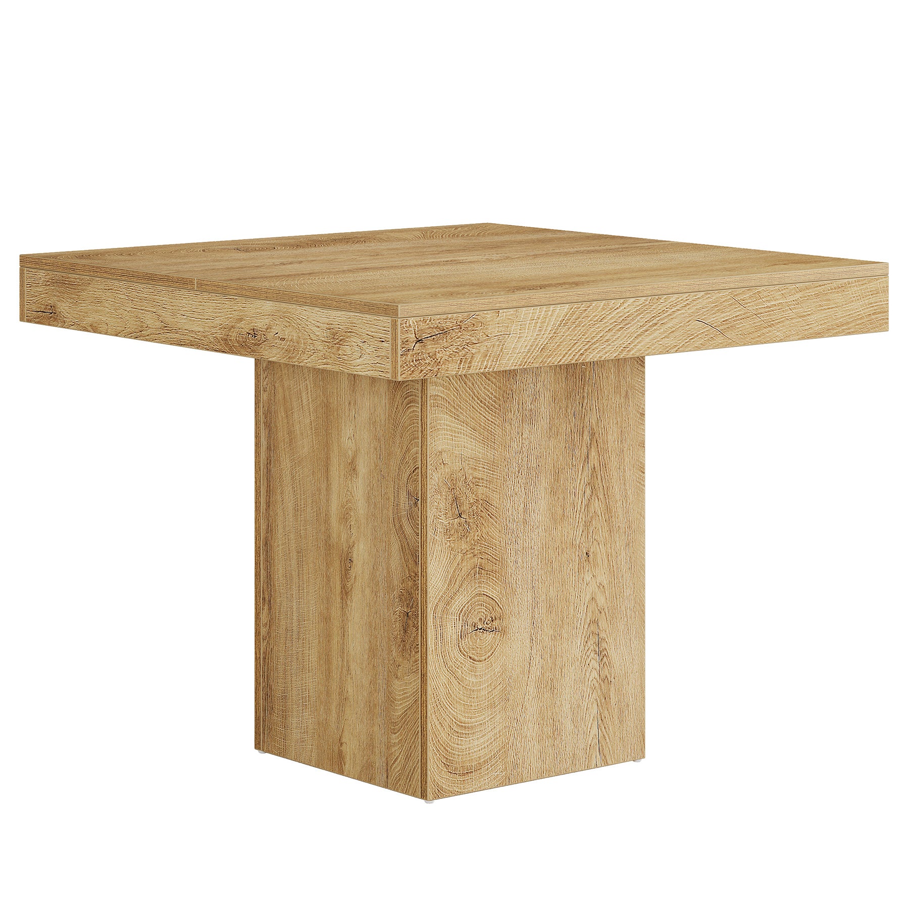 39" Square Dining Table, Farmhouse Kitchen Dinner Table with Sturdy Pedestal Base for 4 - Image 11