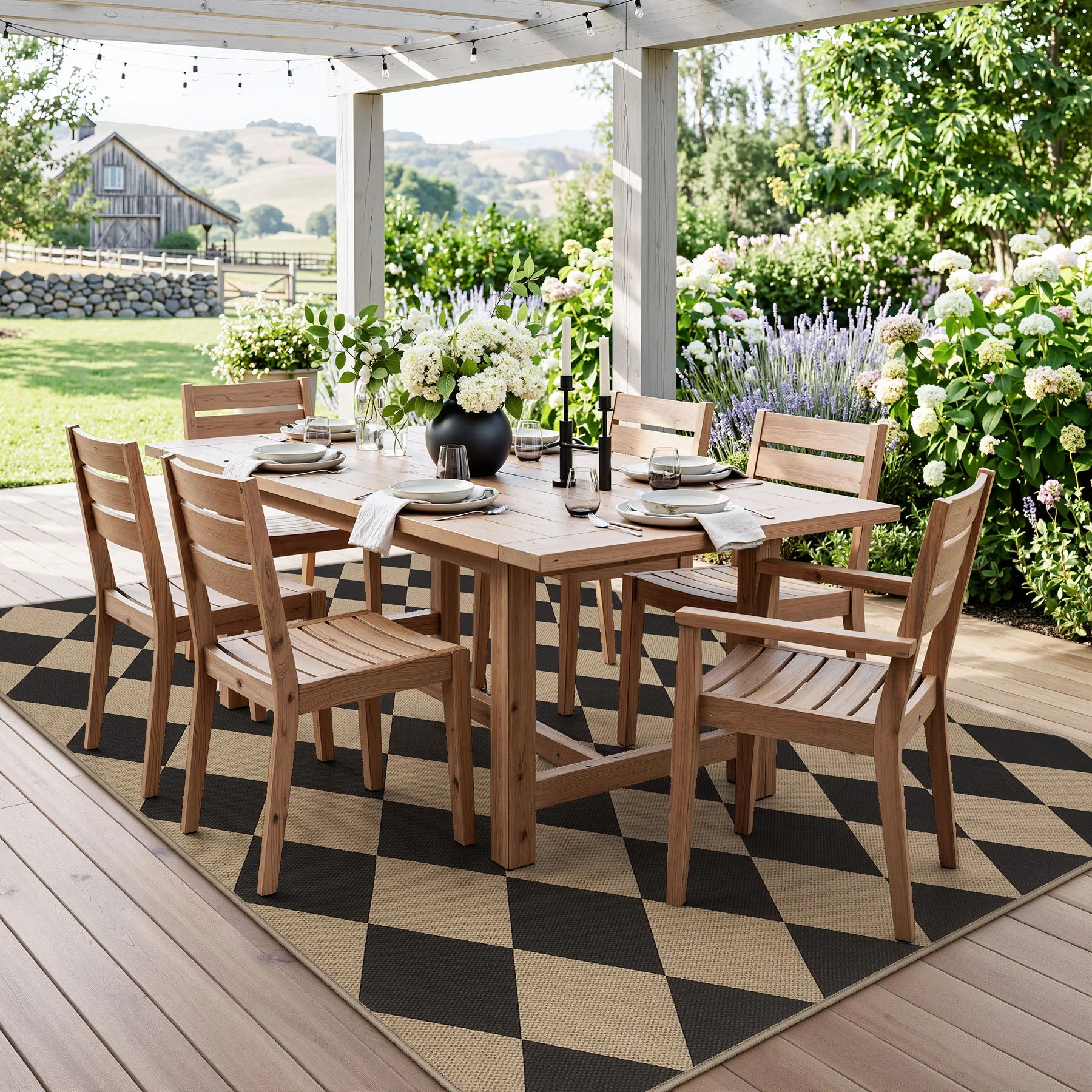 3x5/5x7 Checkered Easy Jute Area Rug, Farmhouse Non-Slip Washable Carpet, Oeko-Tex Certified - Image 15