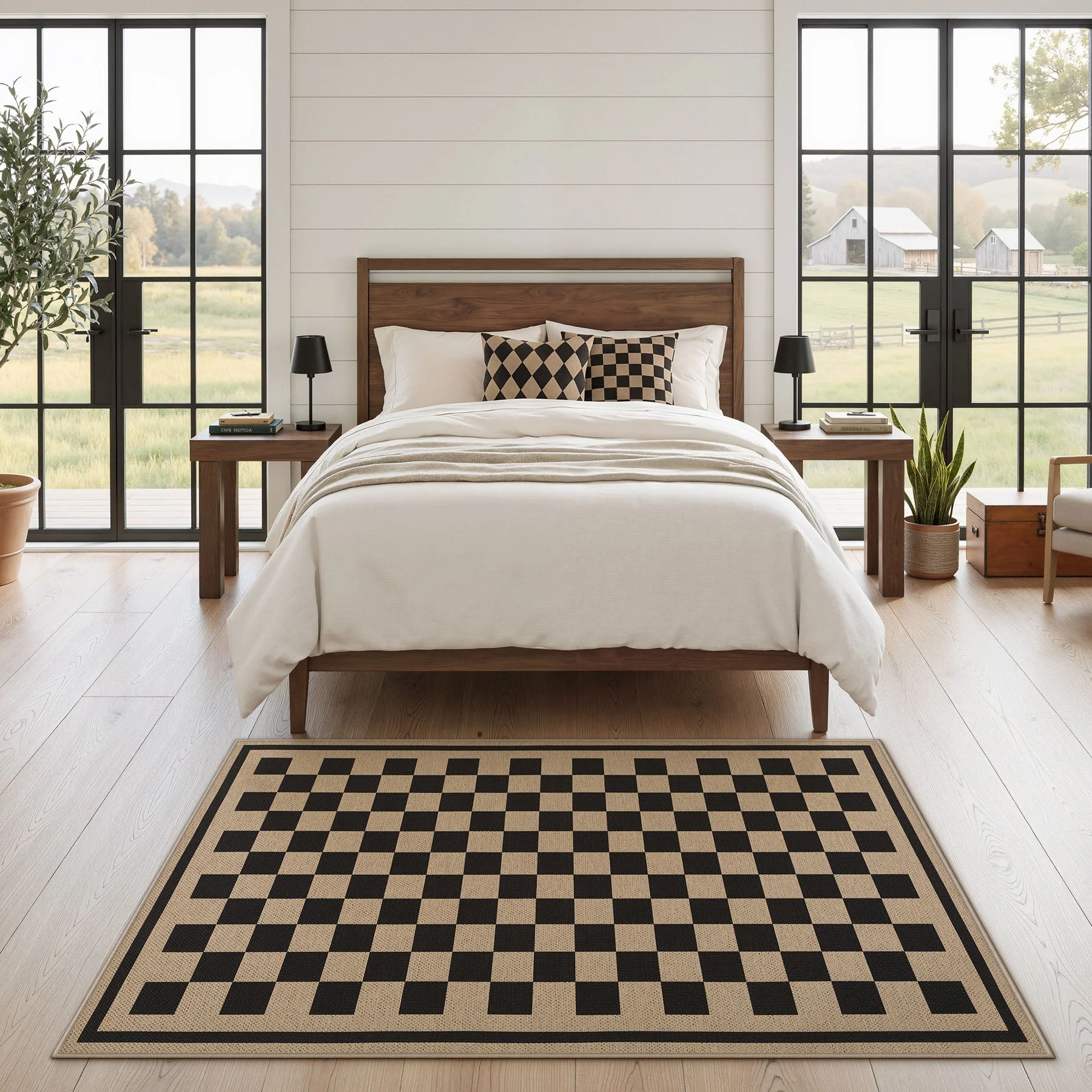 3x5/5x7 Checkered Easy Jute Area Rug, Farmhouse Non-Slip Washable Carpet, Oeko-Tex Certified - Image 21