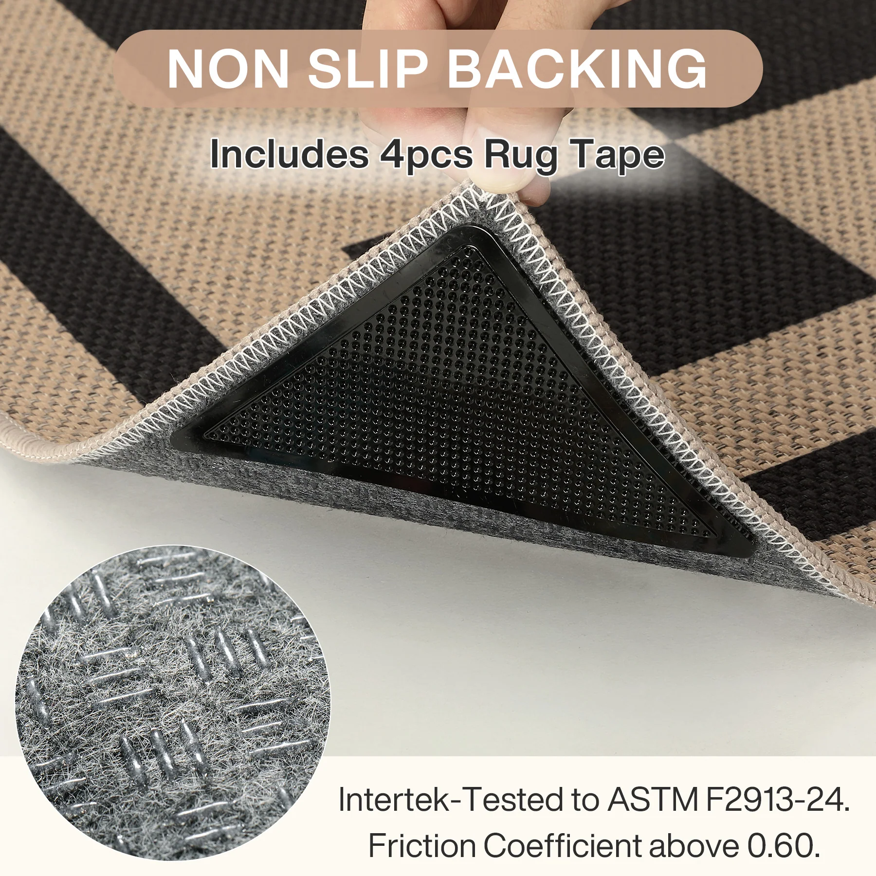 3x5/5x7 Checkered Easy Jute Area Rug, Farmhouse Non-Slip Washable Carpet, Oeko-Tex Certified - Image 31