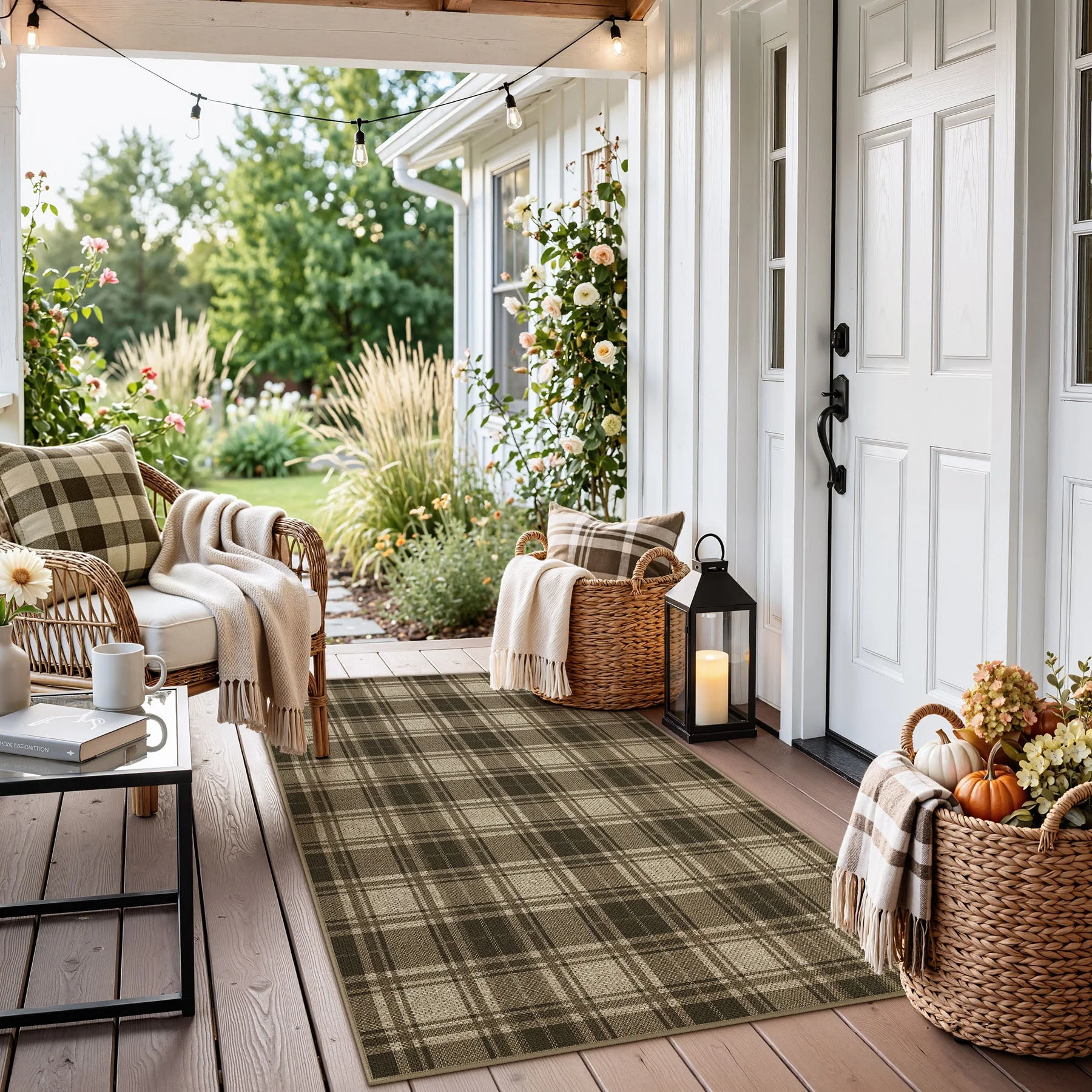 3x5/5x7 Plaid Easy Jute Washable Area Rug, Farmhouse Non-Slip Indoor Carpet for Porch Living Bedroom, Oeko-Tex Certified - Image 23