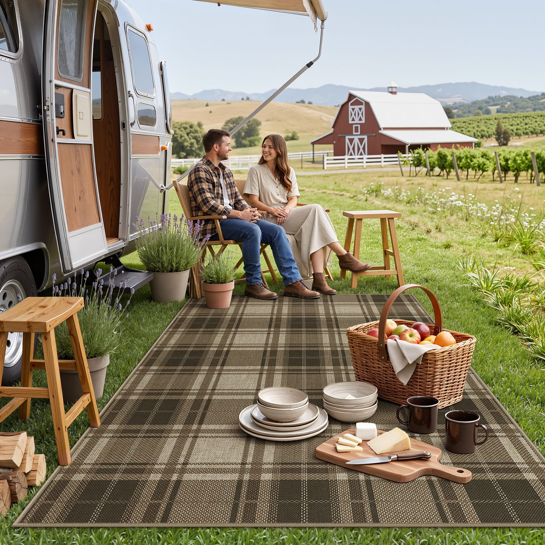 3x5/5x7 Plaid Easy Jute Washable Area Rug, Farmhouse Non-Slip Indoor Carpet for Porch Living Bedroom, Oeko-Tex Certified - Image 29