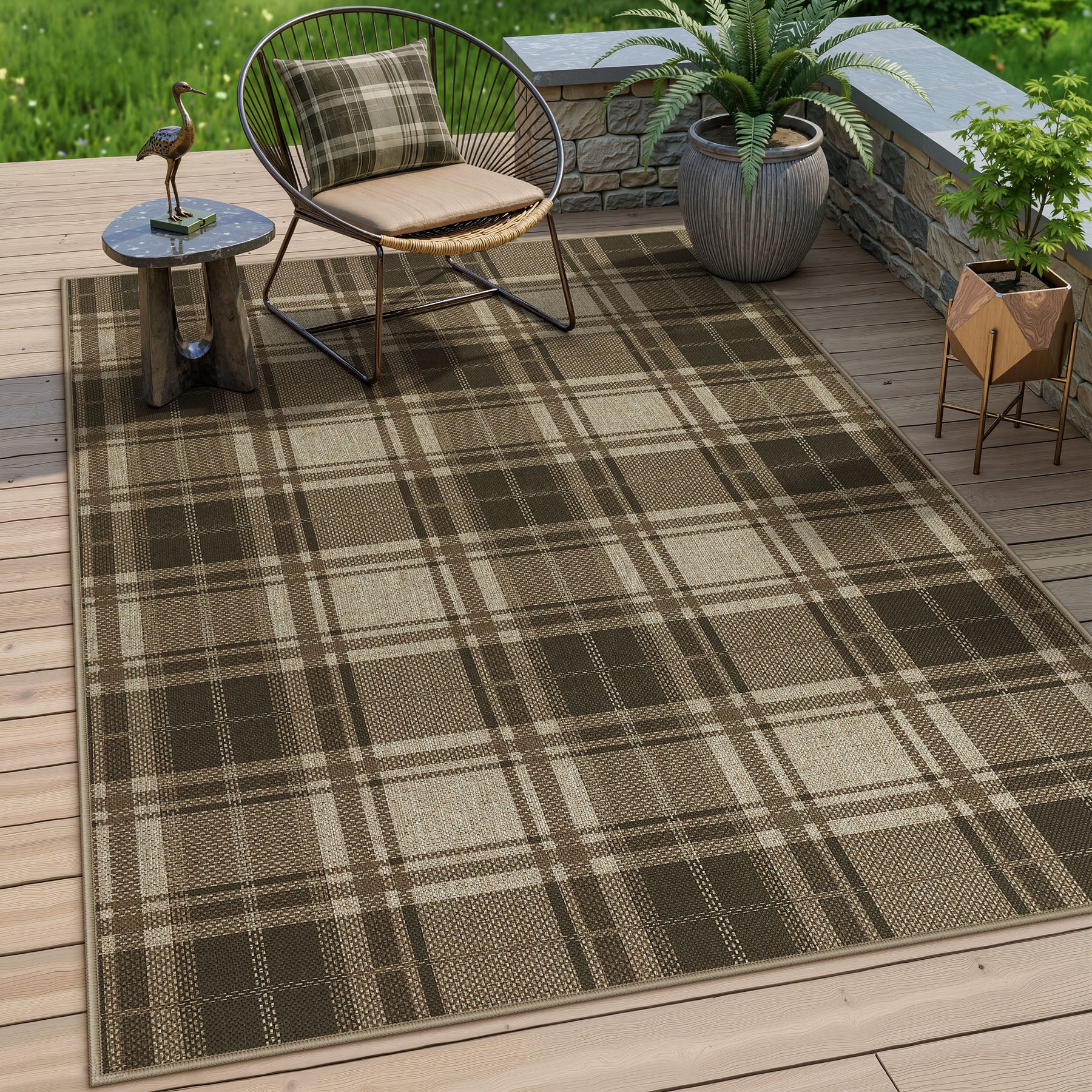 3x5/5x7 Plaid Easy Jute Washable Area Rug, Farmhouse Non-Slip Indoor Carpet for Porch Living Bedroom, Oeko-Tex Certified - Image 30
