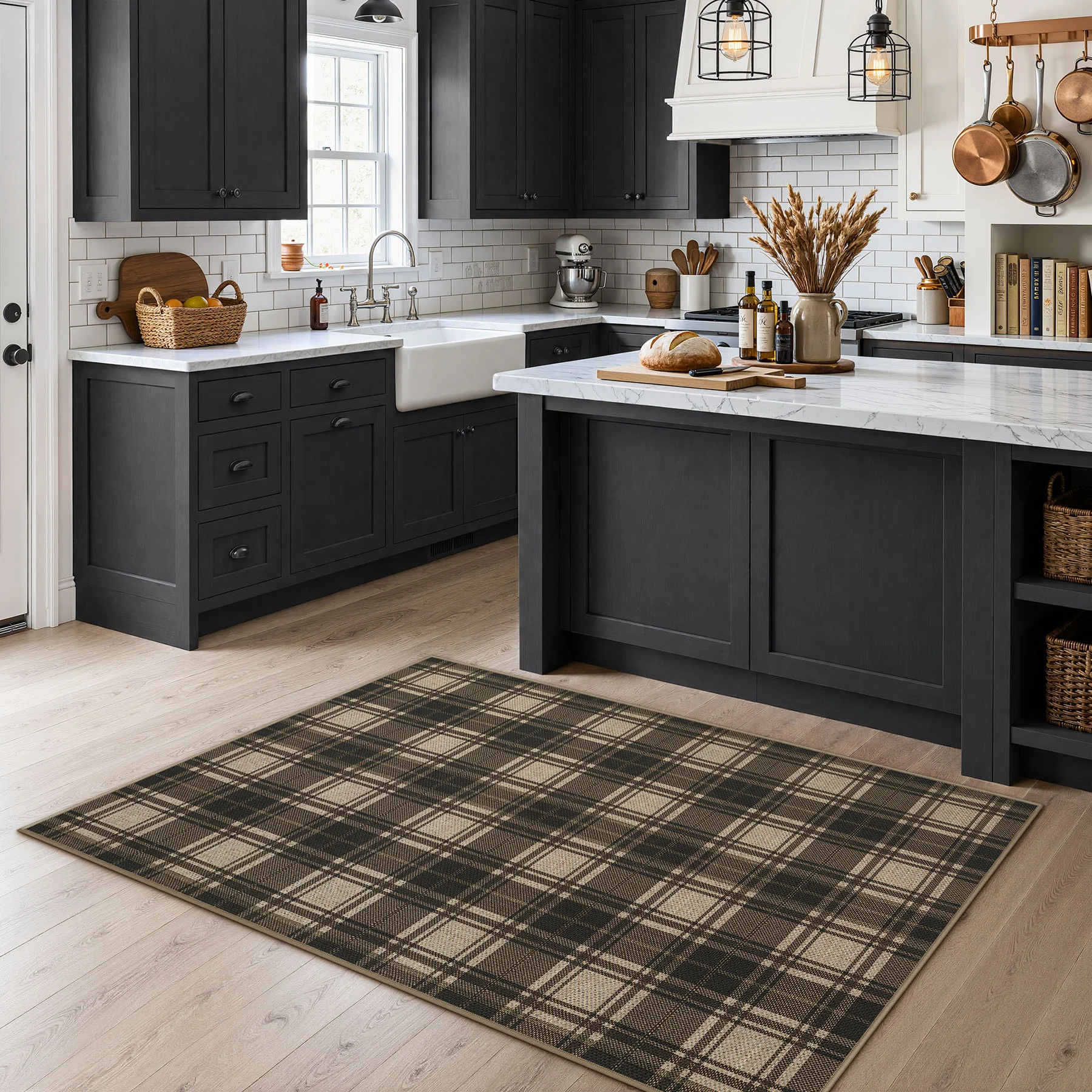 3x5/5x7 Plaid Easy Jute Washable Area Rug, Farmhouse Non-Slip Indoor Carpet for Porch Living Bedroom, Oeko-Tex Certified - Image 36