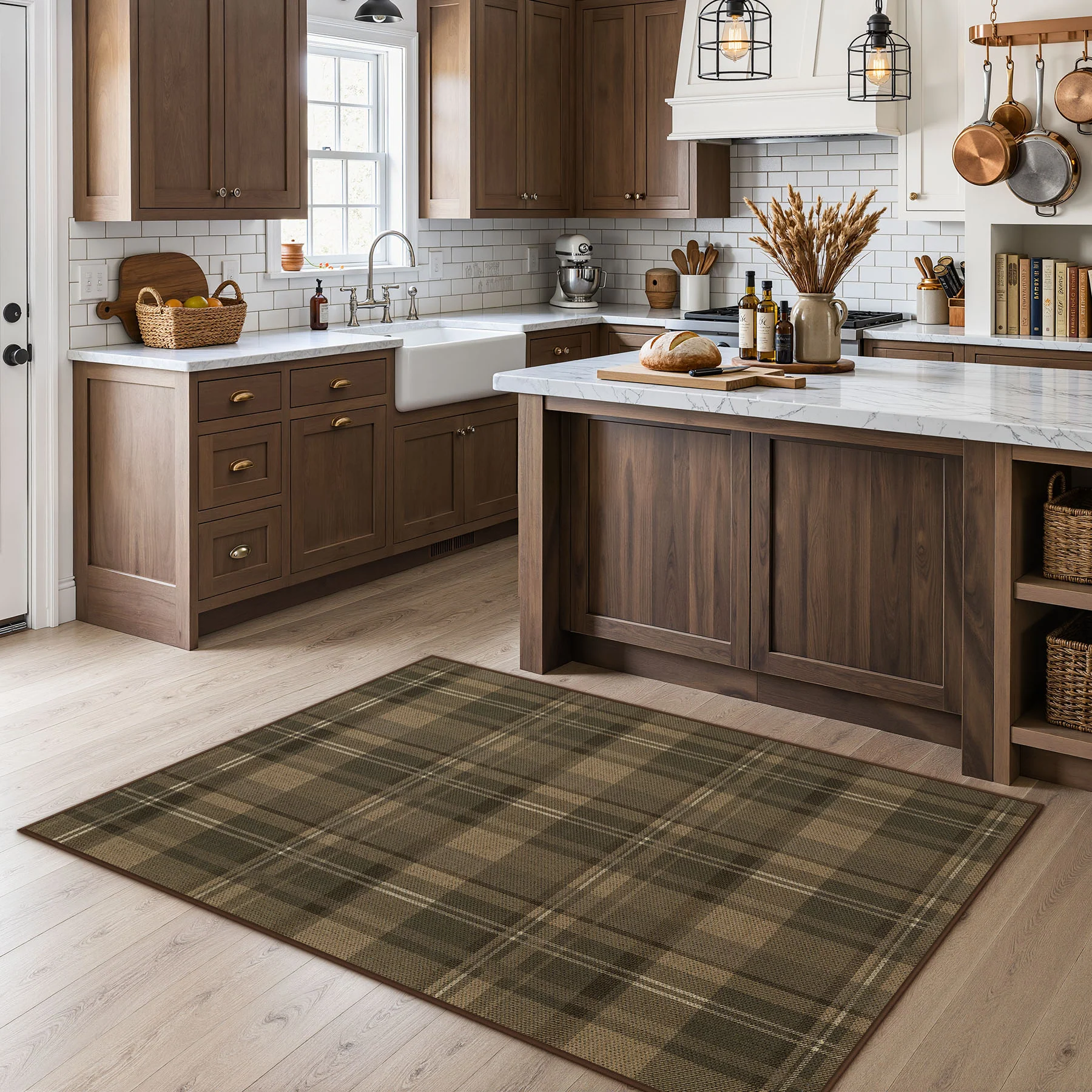3x5/5x7 Plaid Easy Jute Washable Area Rug, Farmhouse Non-Slip Indoor Carpet for Porch Living Bedroom, Oeko-Tex Certified - Image 4