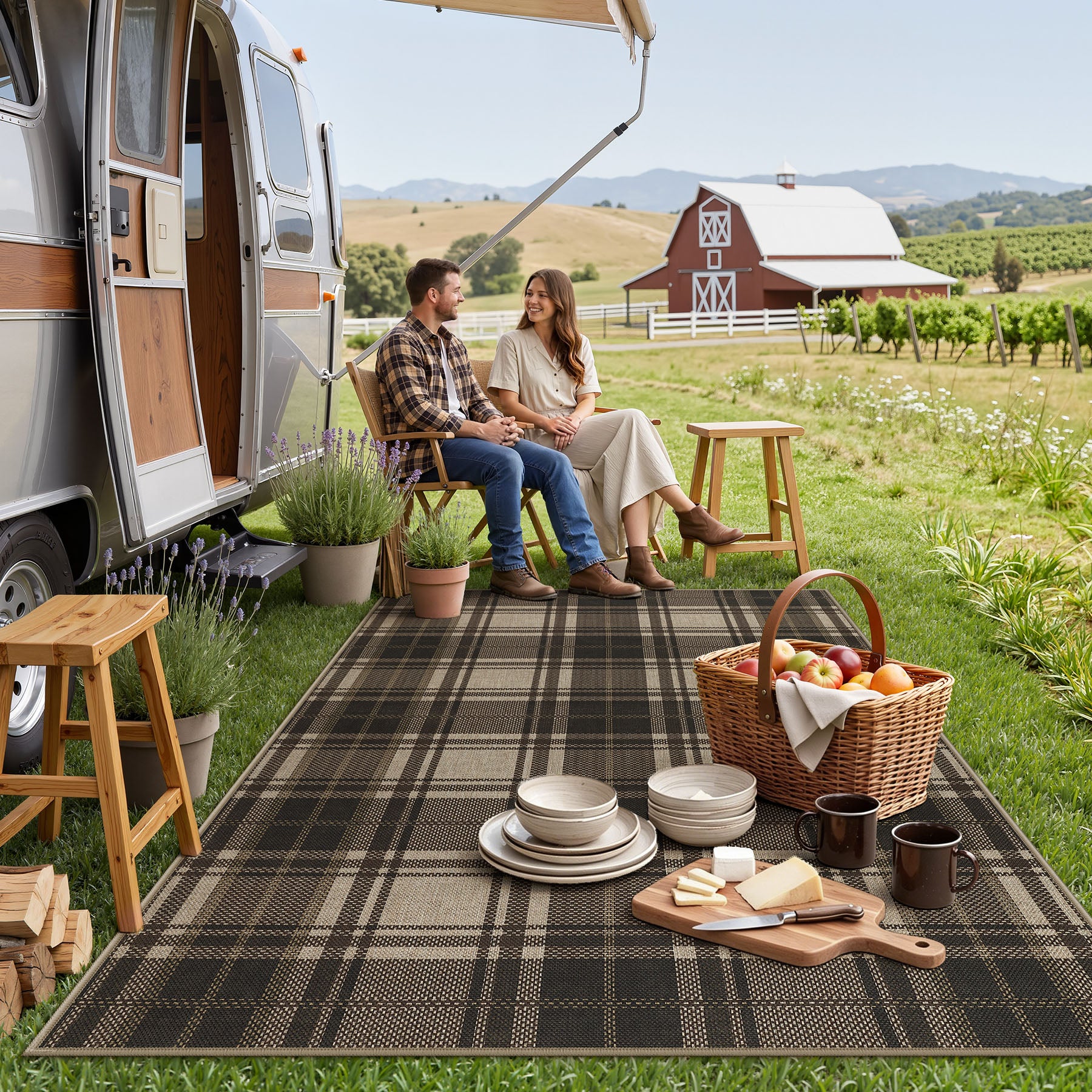 3x5/5x7 Plaid Easy Jute Washable Area Rug, Farmhouse Non-Slip Indoor Carpet for Porch Living Bedroom, Oeko-Tex Certified - Image 41