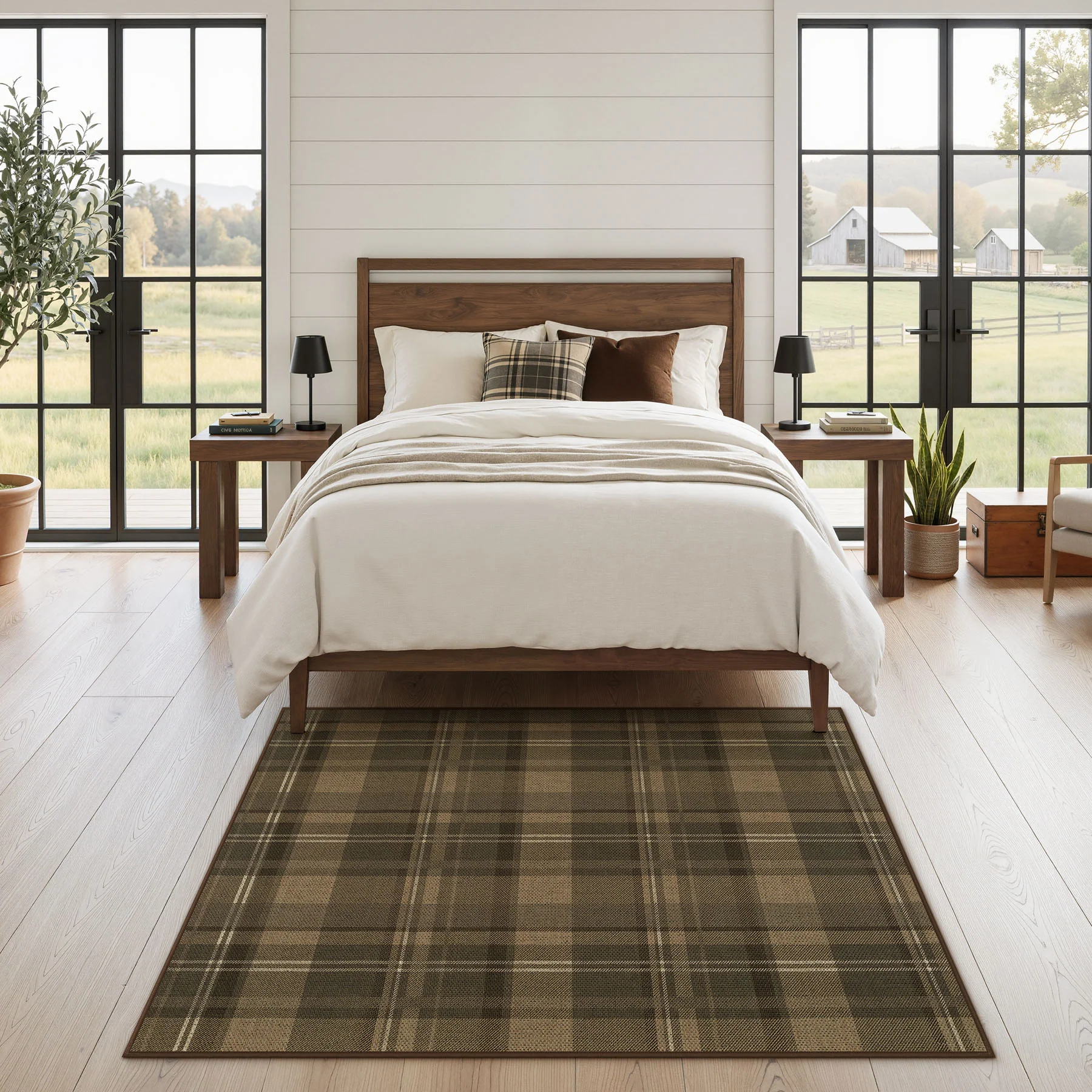 3x5/5x7 Plaid Easy Jute Washable Area Rug, Farmhouse Non-Slip Indoor Carpet for Porch Living Bedroom, Oeko-Tex Certified - Image 6