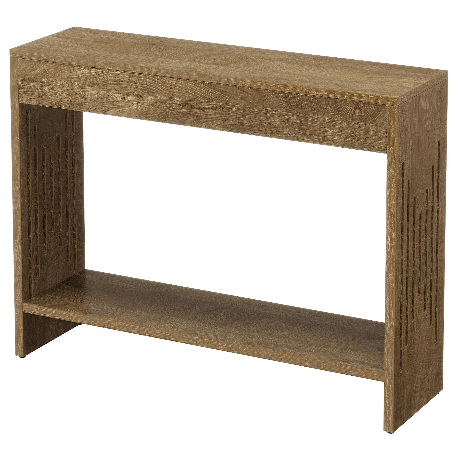 41.3" Farmhouse Console Table with 2-Tier Shelf, Narrow Sofa Table with Fluted Legs for Entryway or Behind Couch - Image 8