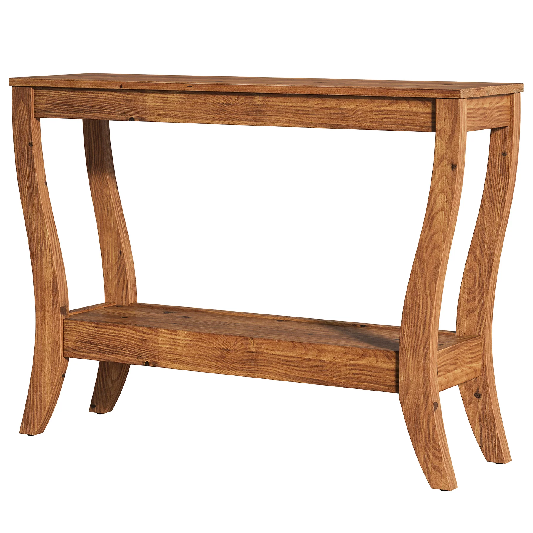 41.3" Solid Wood Console Table, Farmhouse Entryway Table With Storage - Image 10