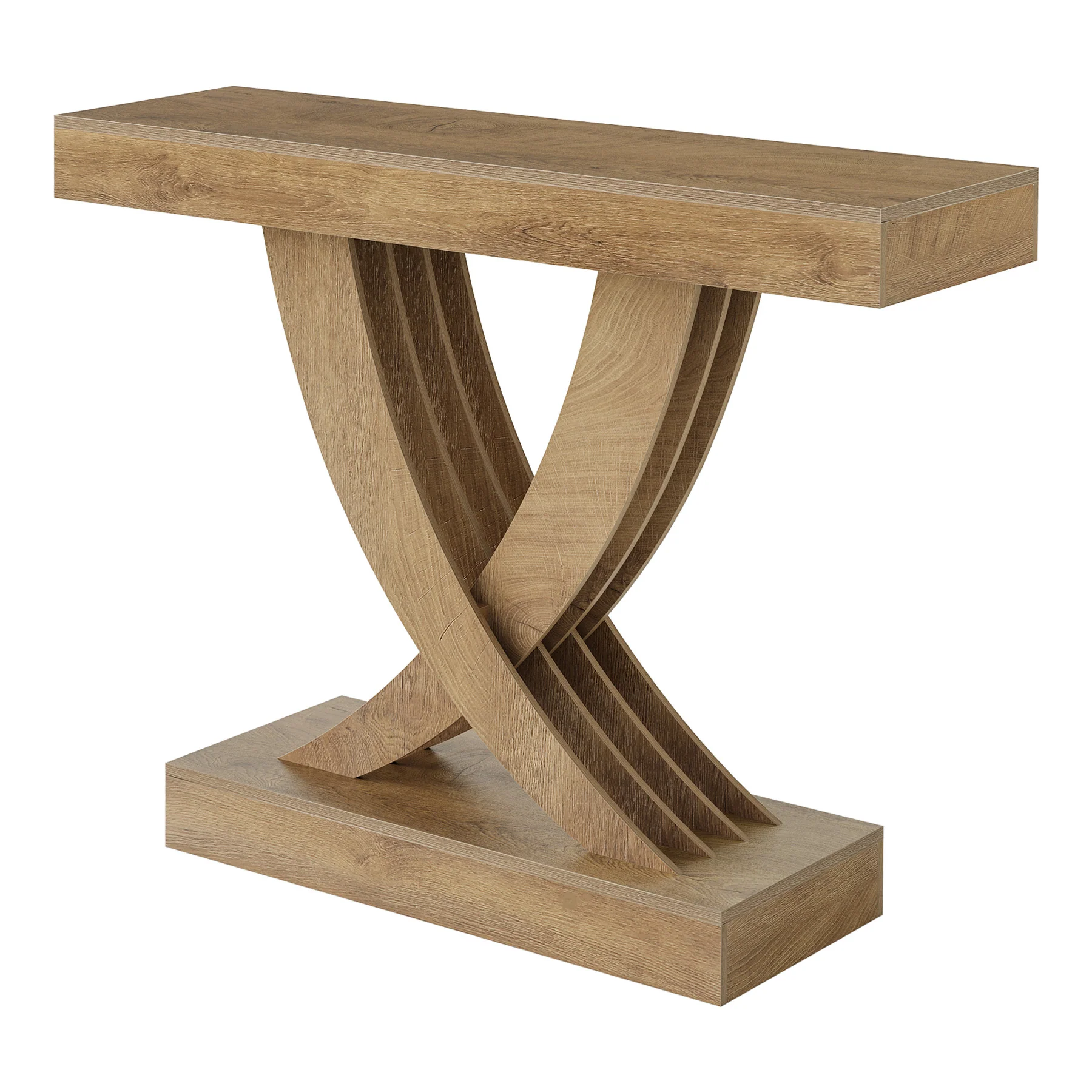 43.3” Farmhouse Entryway Console Table, Wooden Sofa Table with X-Frame - Image 5